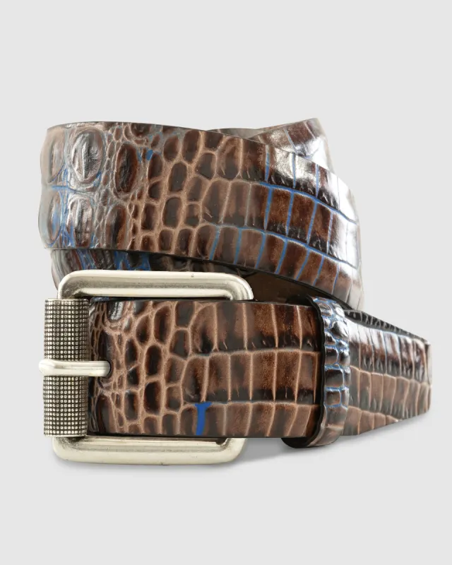 Crocco Leather Embossed Belt sold by Johnnie-O