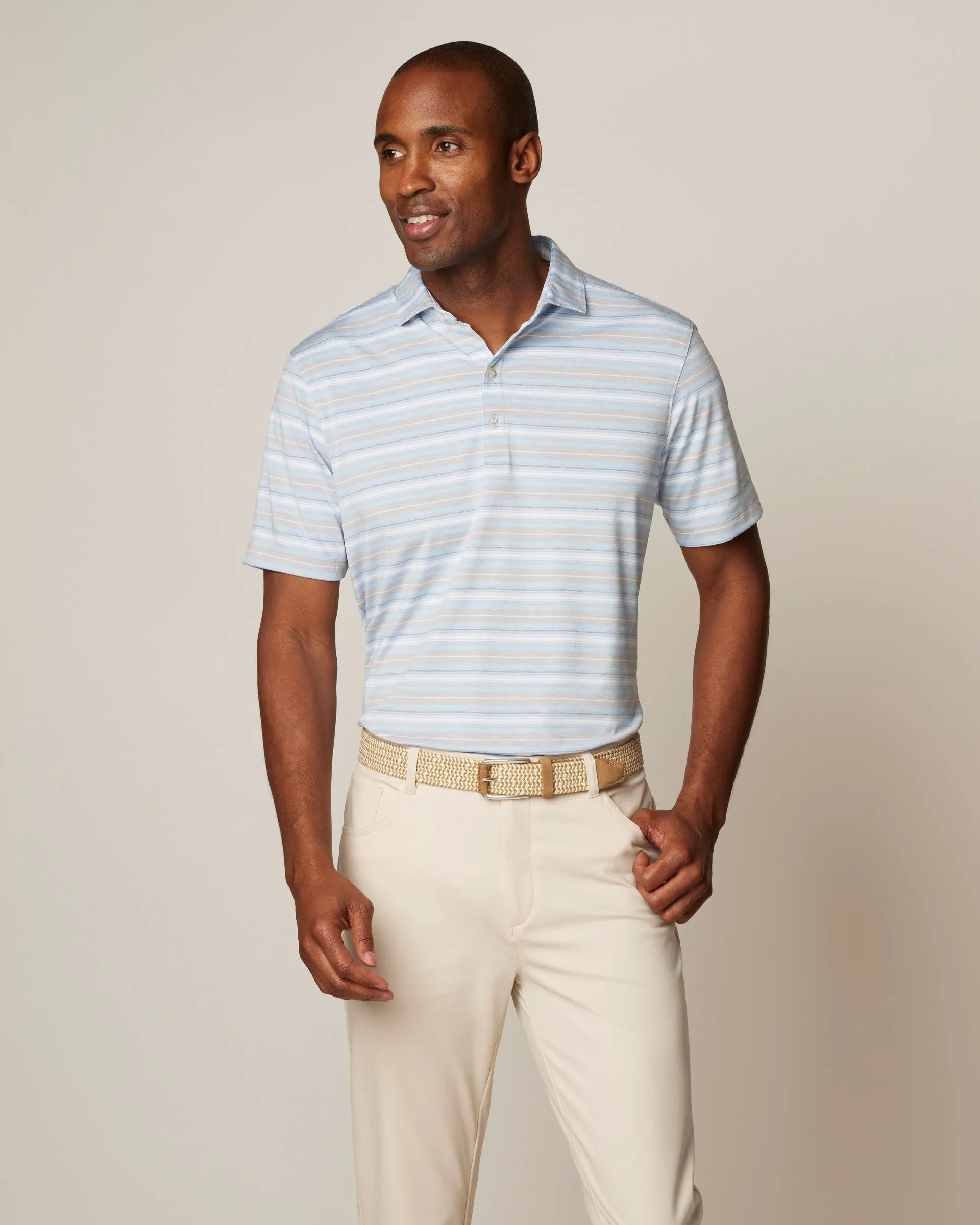Coope Striped Jersey Performance Polo sold by Johnnie-O