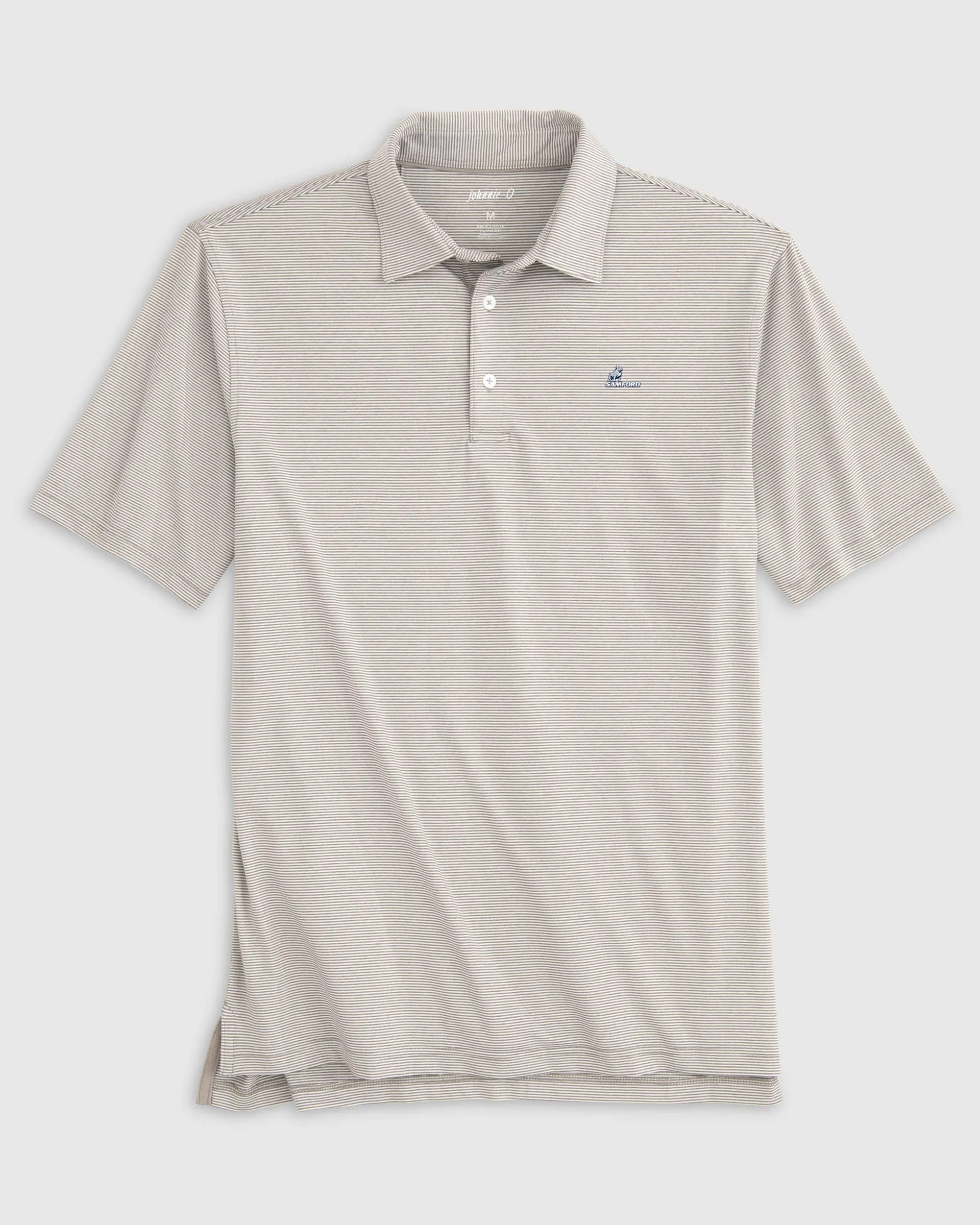 Samford Lyndonn Striped Jersey Performance Polo sold by Johnnie-O