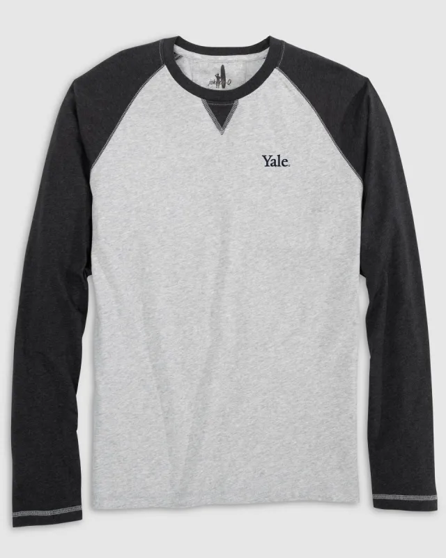 Yale Alsen Long Sleeve Baseball Tee sold by Johnnie-O
