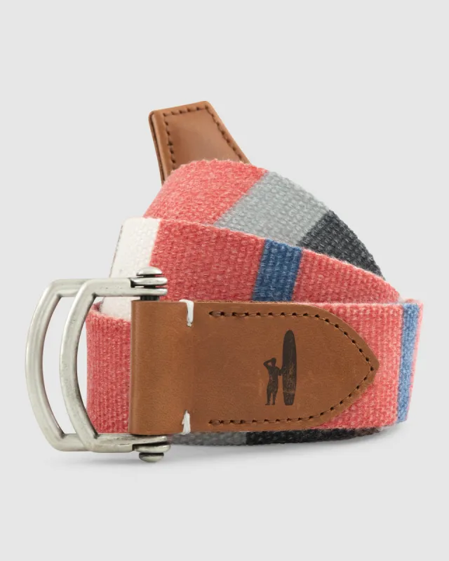 Bowen D-Ring Canvas Striped Belt sold by Johnnie-O