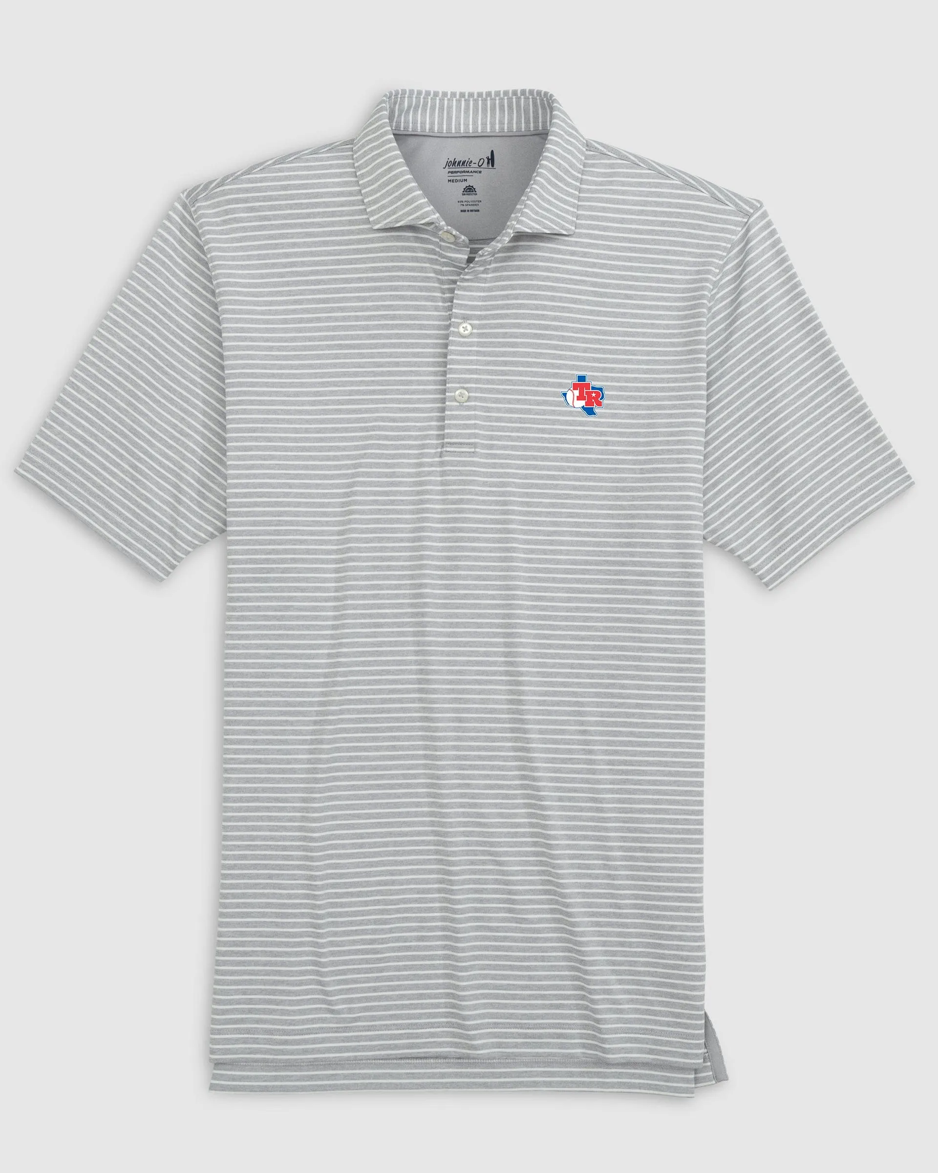 Texas Rangers Clipperr Striped Jersey Performance Polo - Cooperstown Logo sold by Johnnie-O product image thumbnail 5