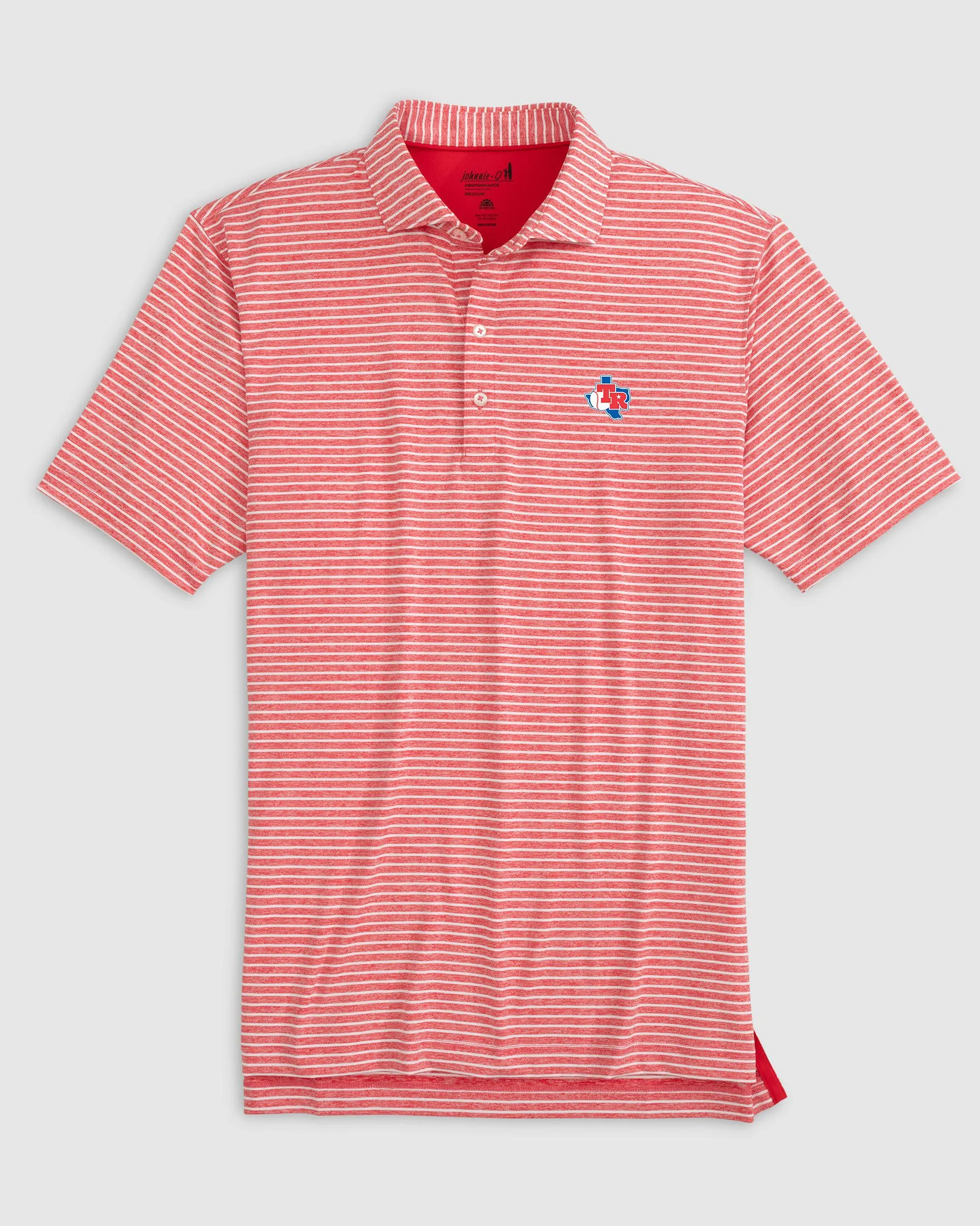 Texas Rangers Clipperr Striped Jersey Performance Polo - Cooperstown Logo sold by Johnnie-O product image thumbnail 3