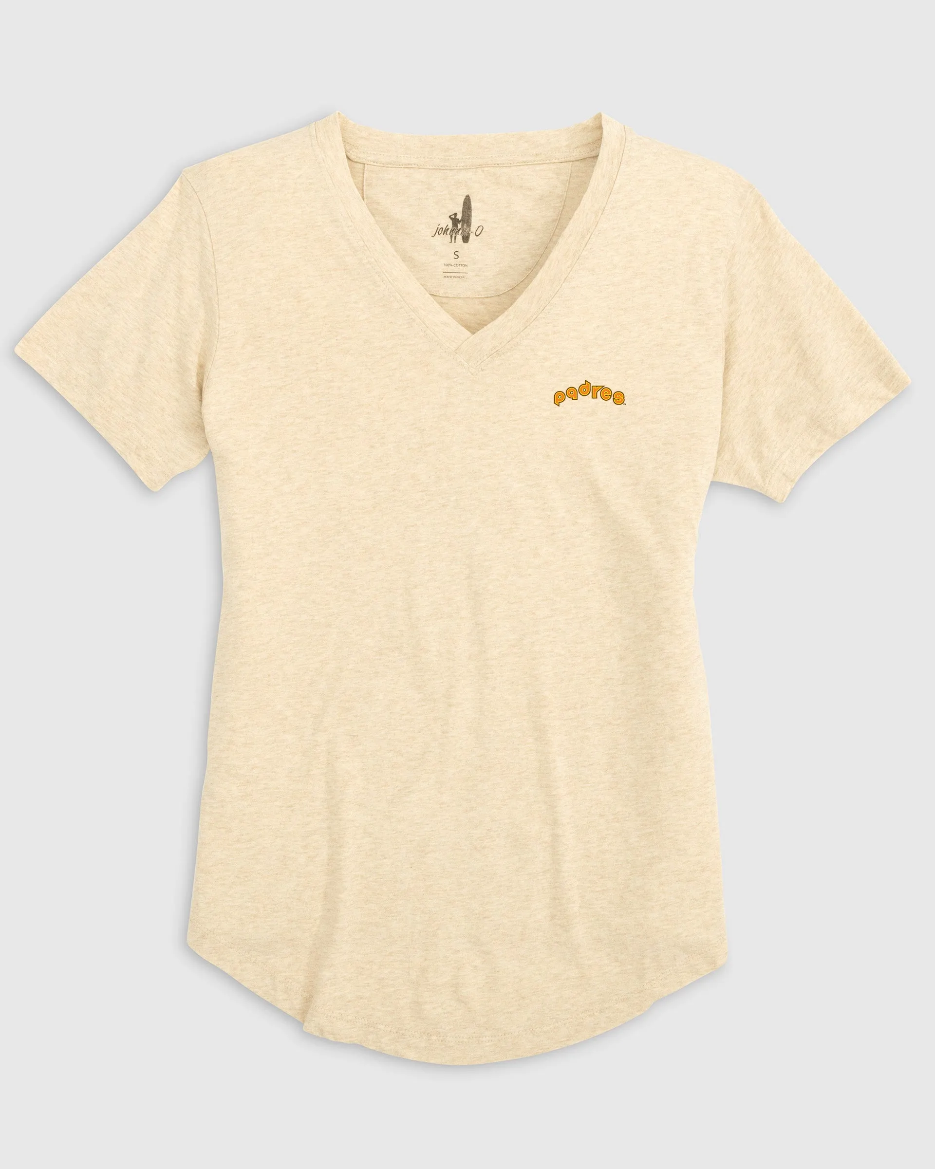 Women's San Diego Padres Merediths V-Neck T-Shirt - Cooperstown Logo sold by Johnnie-O product image thumbnail 2