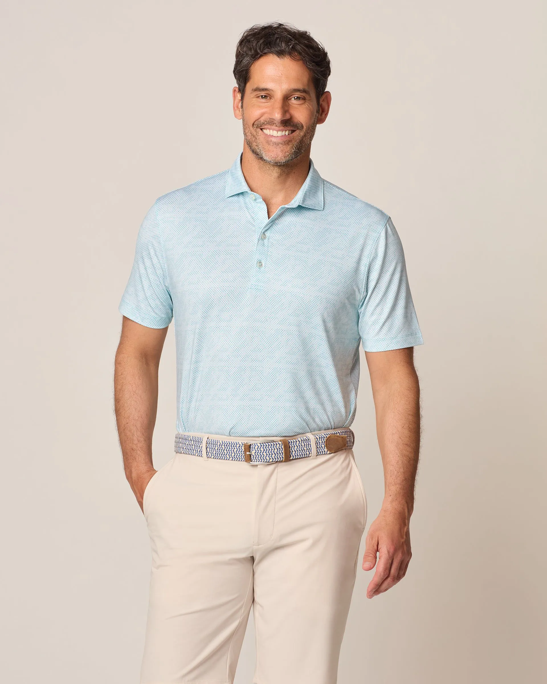 Jersey Performance Polo - Gaston Print sold by Johnnie-O
