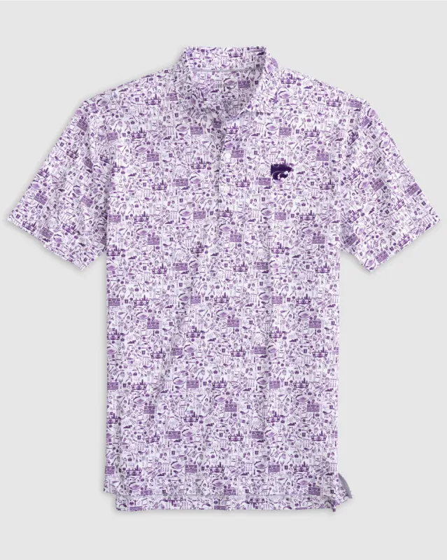 Kansas State Tailgater Printed Jersey Performance Polo made by Johnnie-O