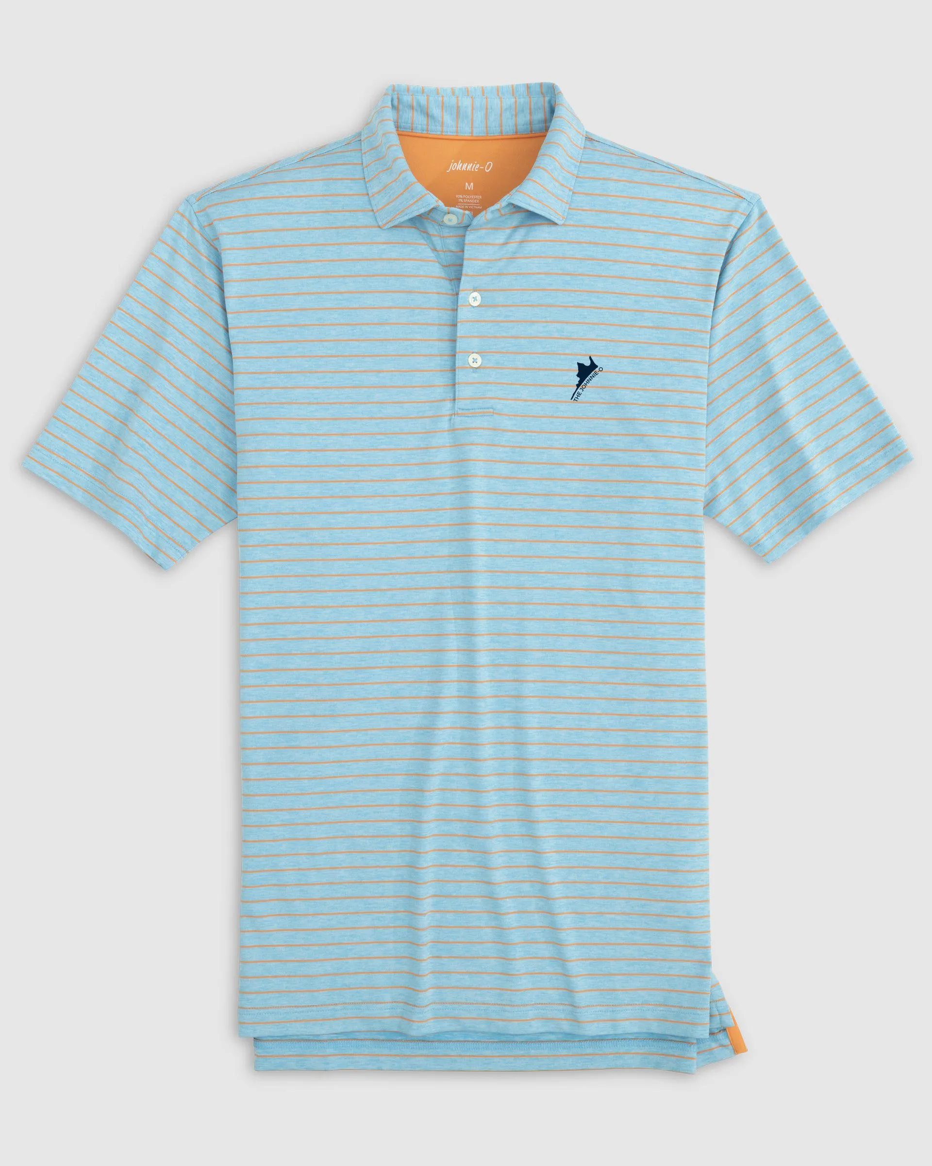 The johnnie-O at Sea Island Newton Striped Jersey Performance Polo sold by Johnnie-O