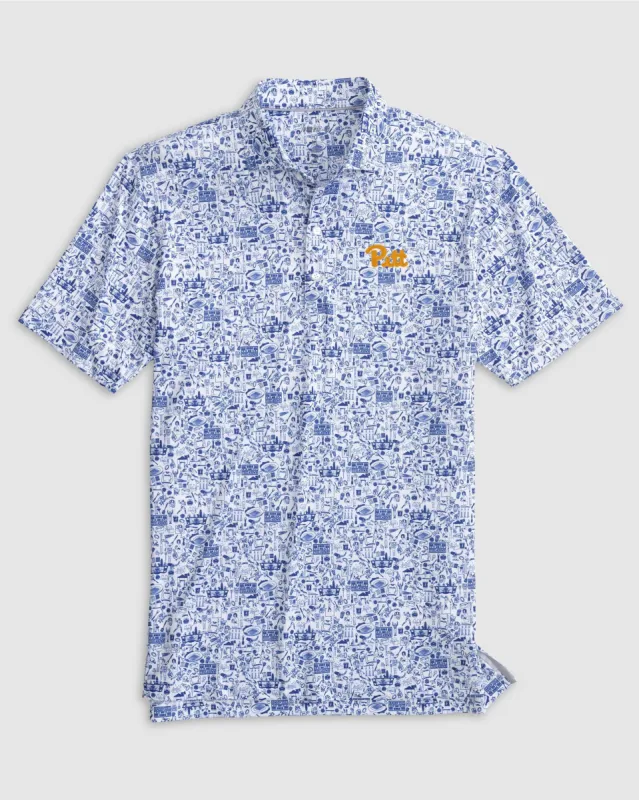 Pittsburgh Tailgater Printed Jersey Performance Polo made by Johnnie-O