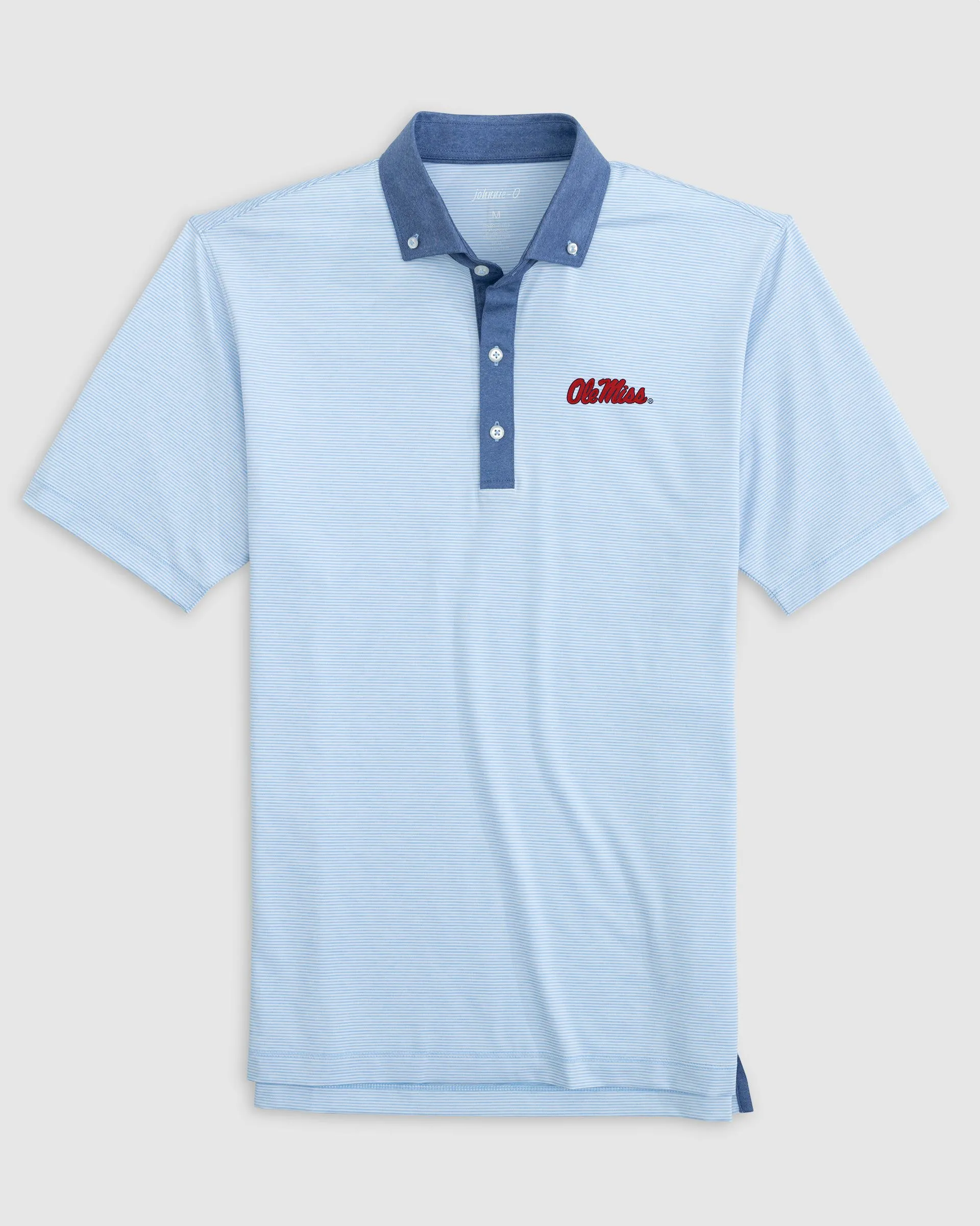 Ole Miss Walsh Striped Jersey Performance Polo sold by Johnnie-O