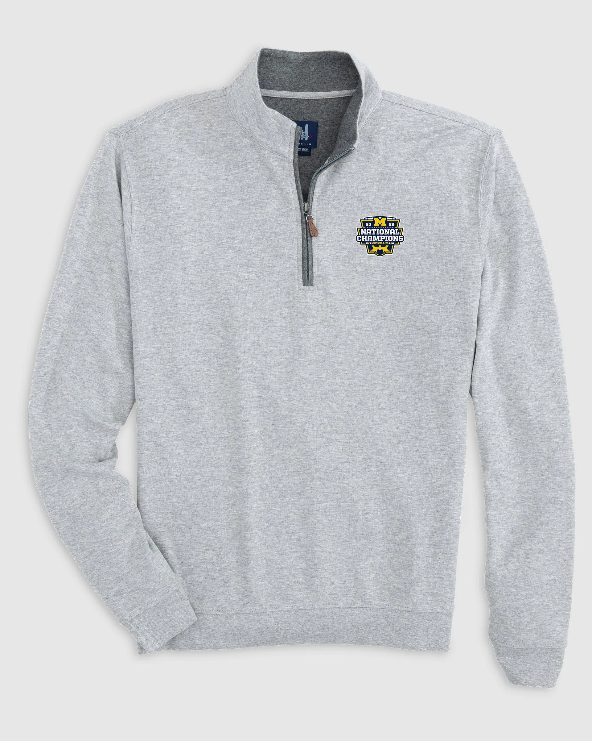 Michigan Sully 1/4 Zip - 2023 CFP Champions Logo sold by Johnnie-O
