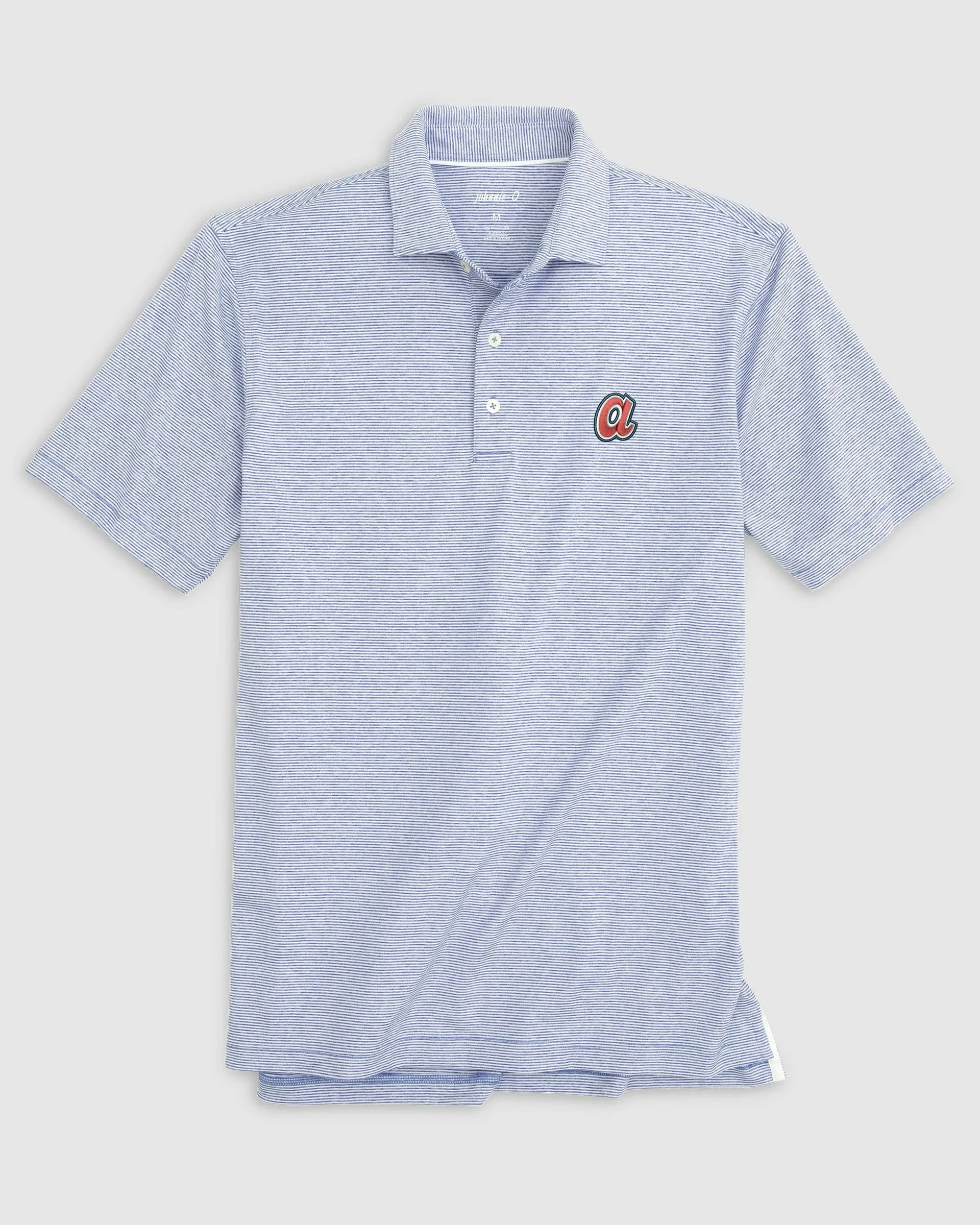 Atlanta Braves Lyndonn Striped Jersey Performance Polo - Cooperstown Logo sold by Johnnie-O product image thumbnail 2