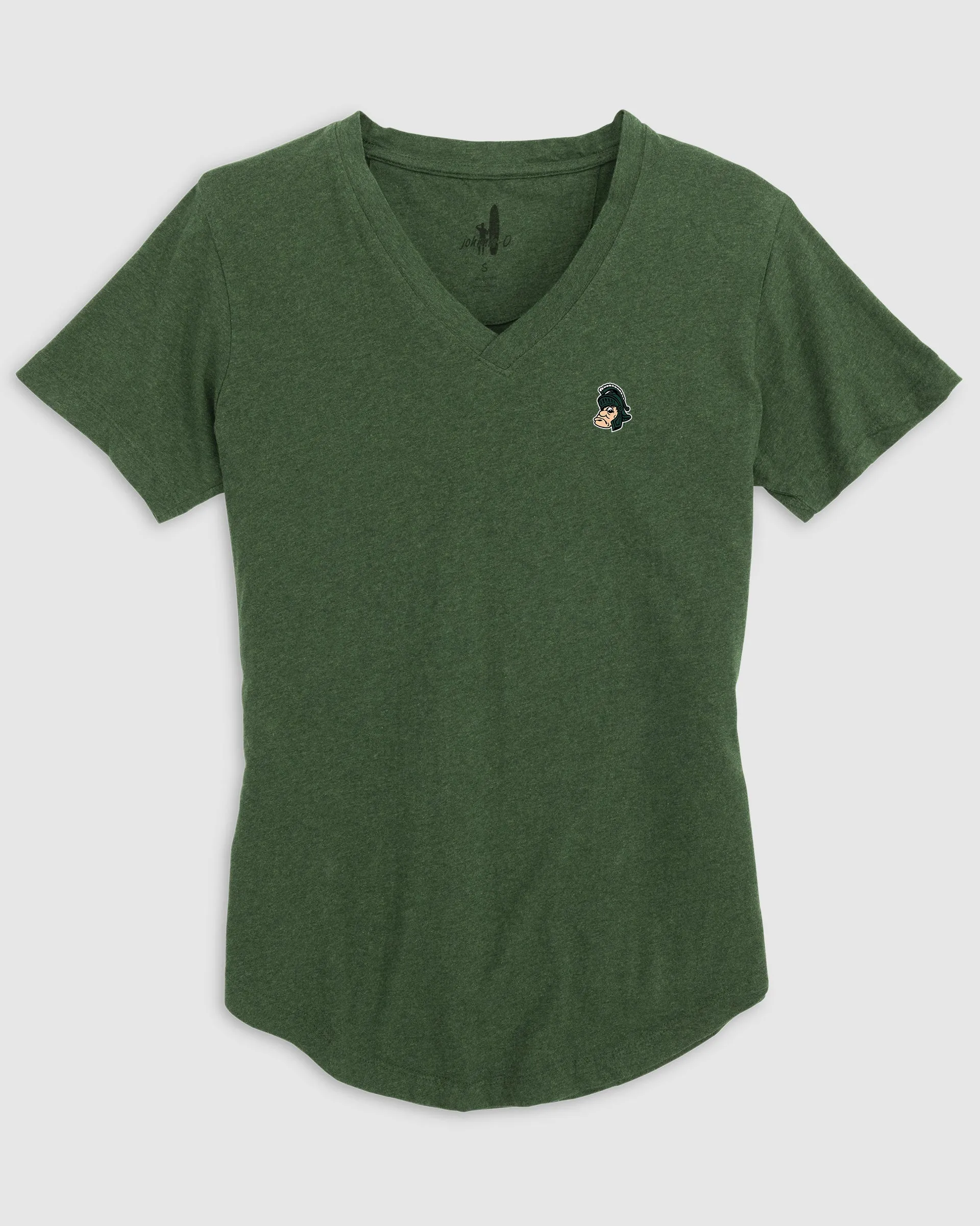 Women's Michigan State Merediths V-Neck T-Shirt - Vault Logo sold by Johnnie-O