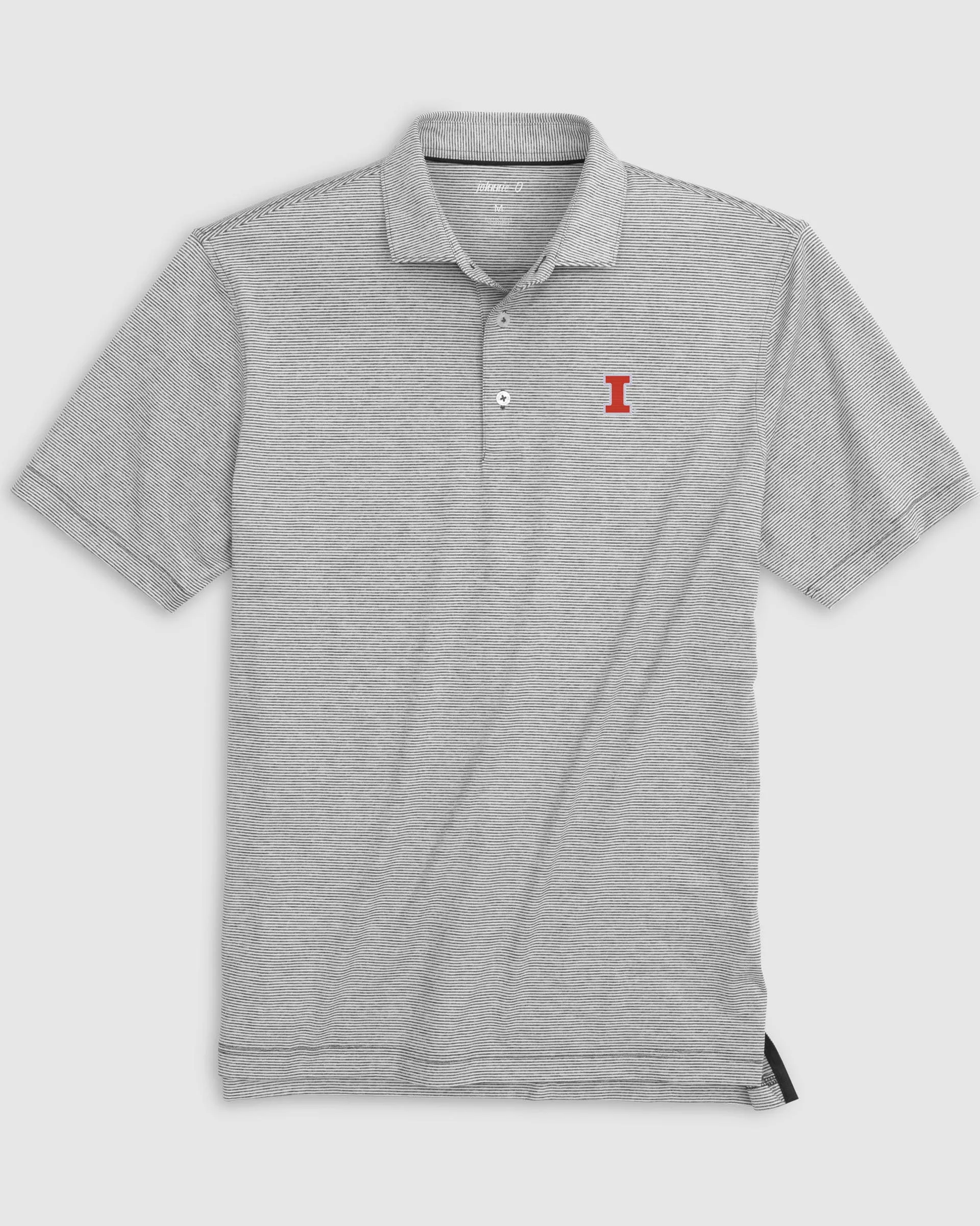 Illinois Lyndonn Striped Jersey Performance Polo sold by Johnnie-O