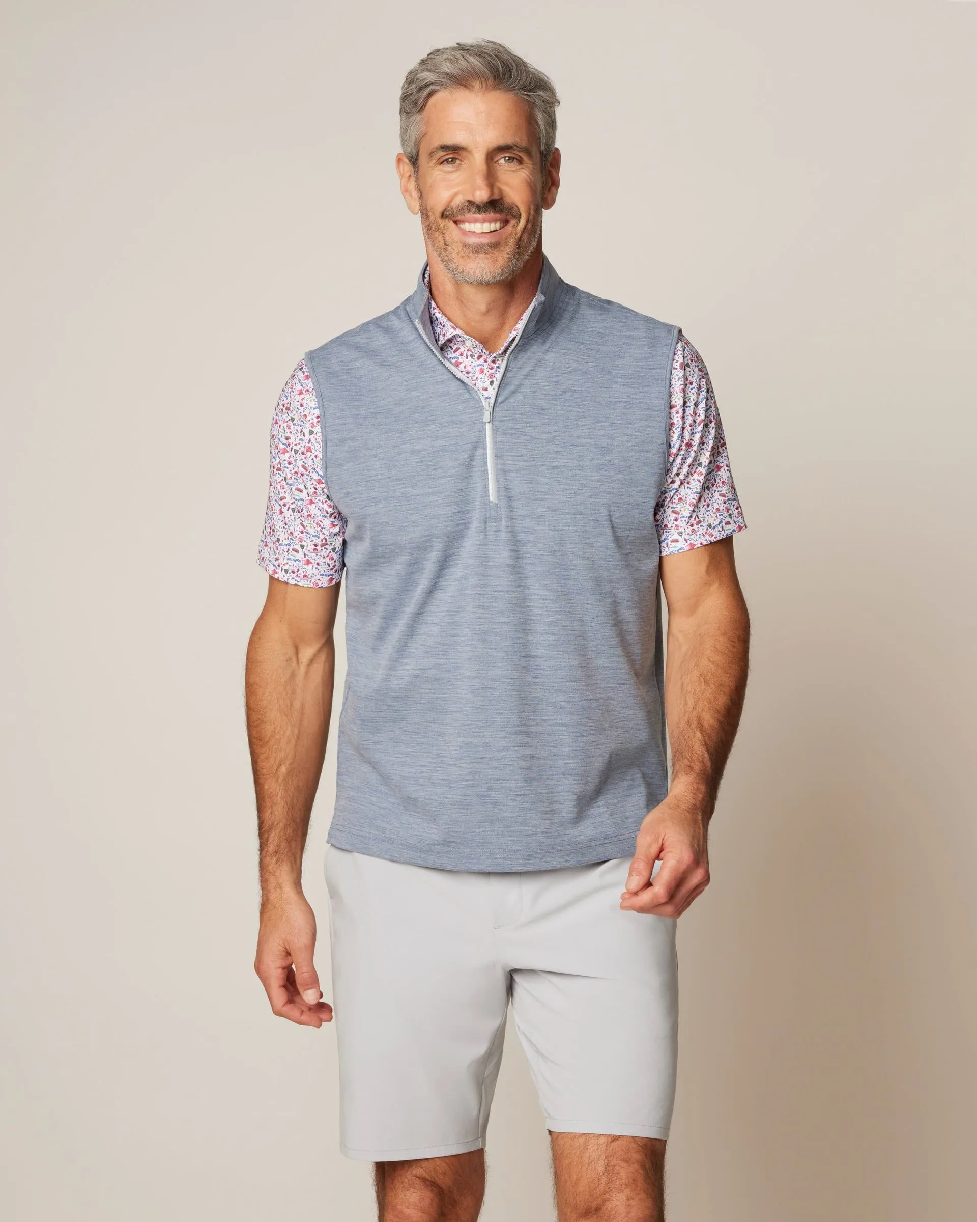 Caleb Performance 1/4 Zip Vest sold by Johnnie-O product image thumbnail 4