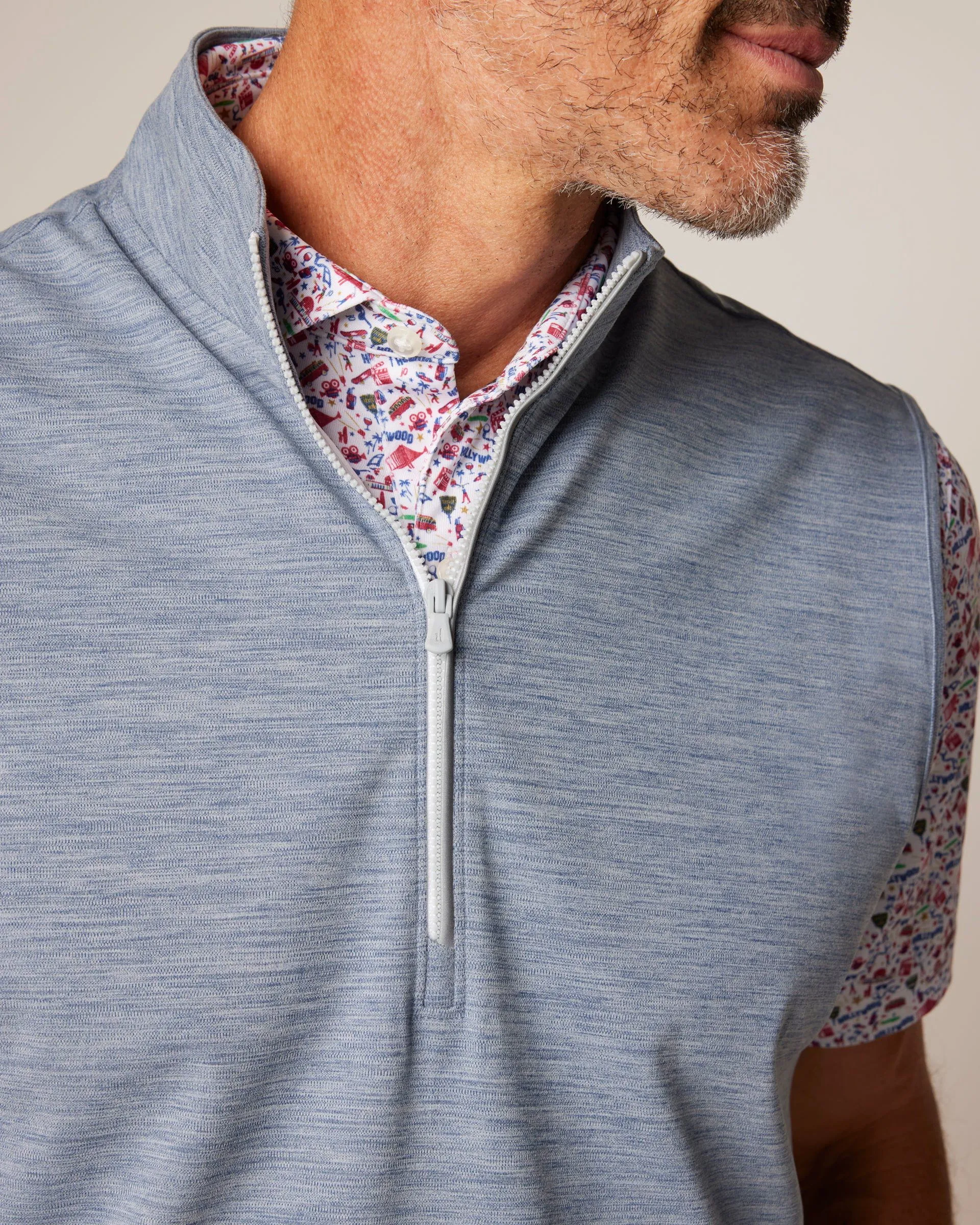 Caleb Performance 1/4 Zip Vest sold by Johnnie-O product image thumbnail 5