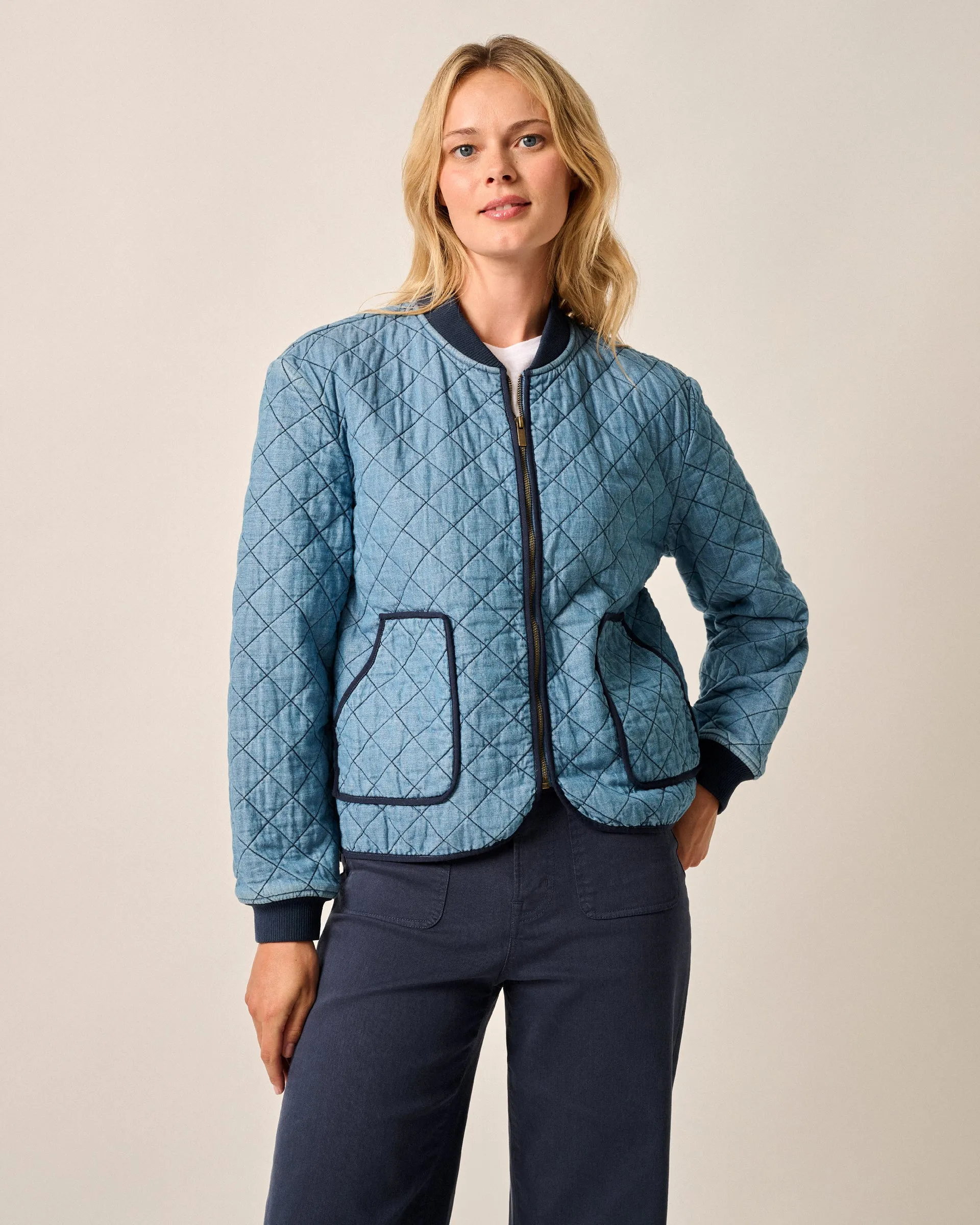 Vivian Quilted Bomber Jacket sold by Johnnie-O product image thumbnail 3