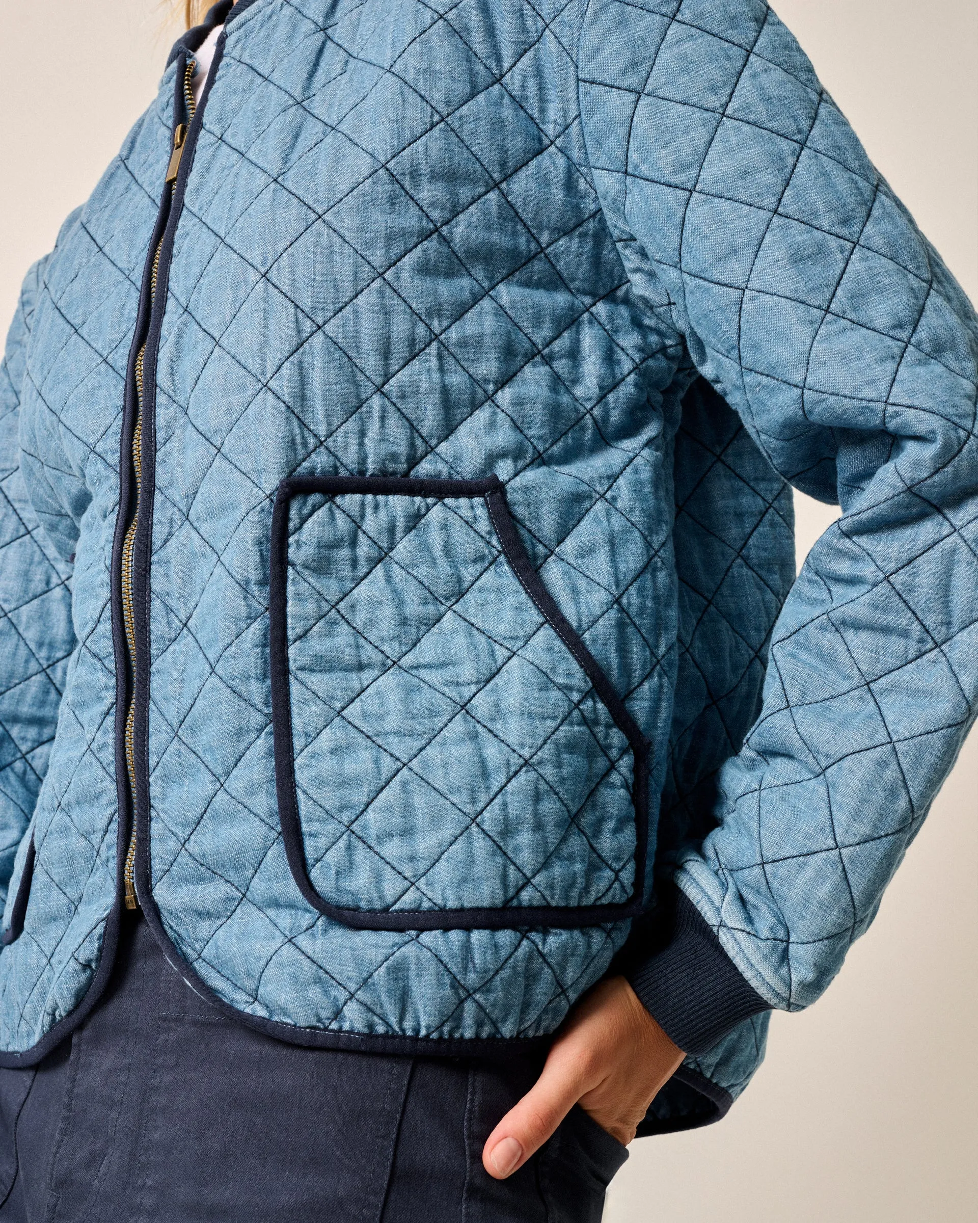 Vivian Quilted Bomber Jacket sold by Johnnie-O product image thumbnail 5