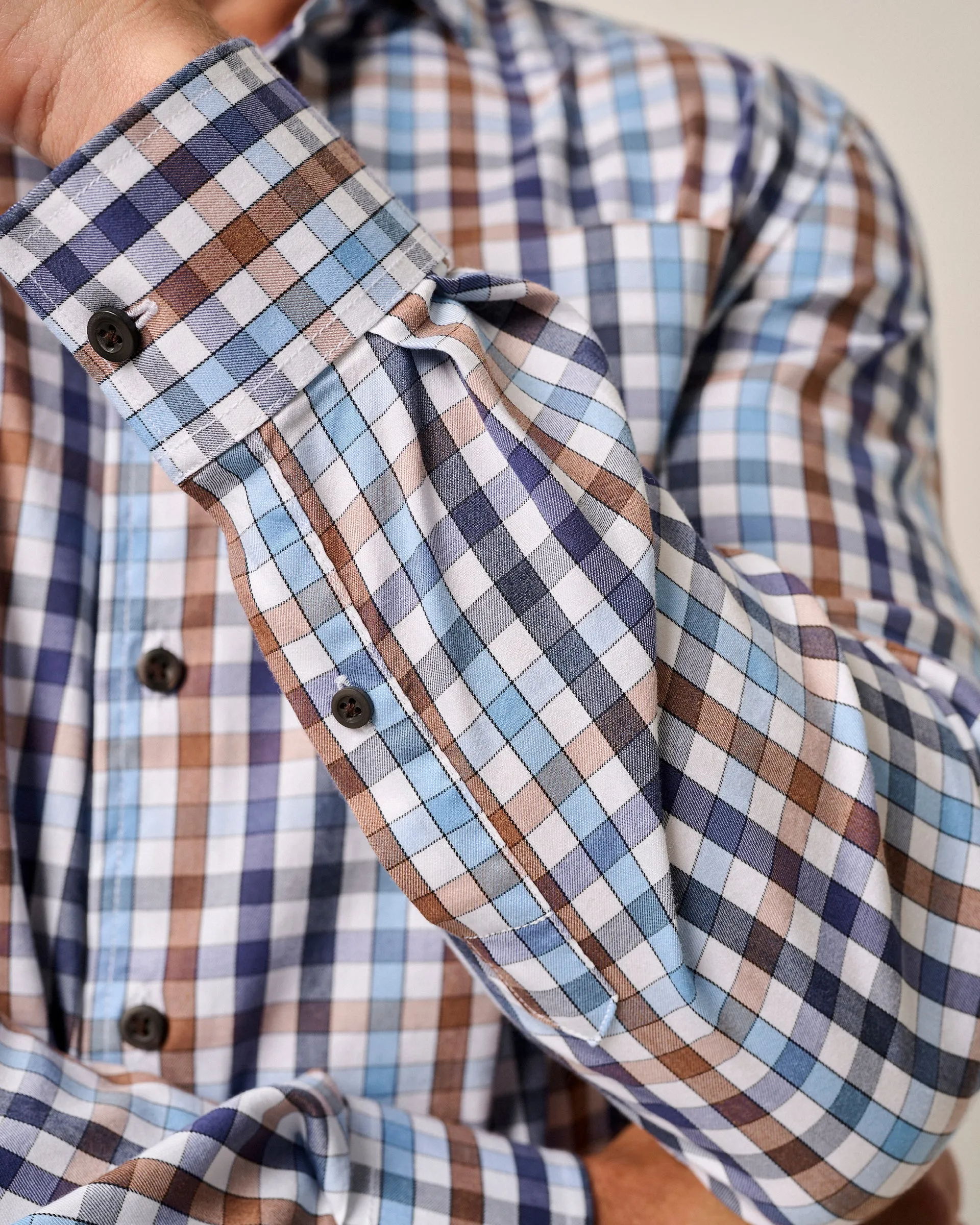 Tucked Cotton Blend Button Up Shirt - Dartmouth sold by Johnnie-O product image thumbnail 4