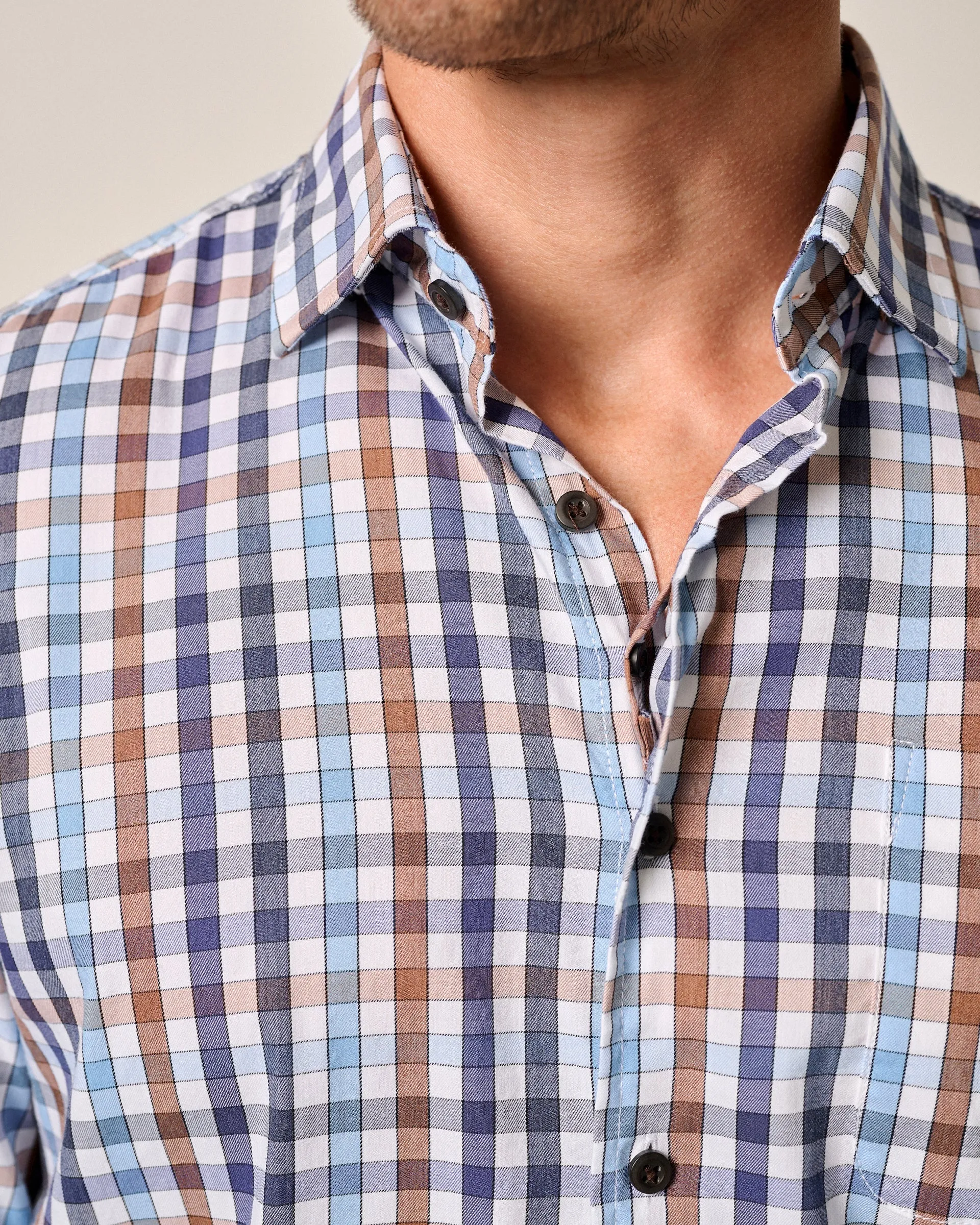 Tucked Cotton Blend Button Up Shirt - Dartmouth sold by Johnnie-O product image thumbnail 5