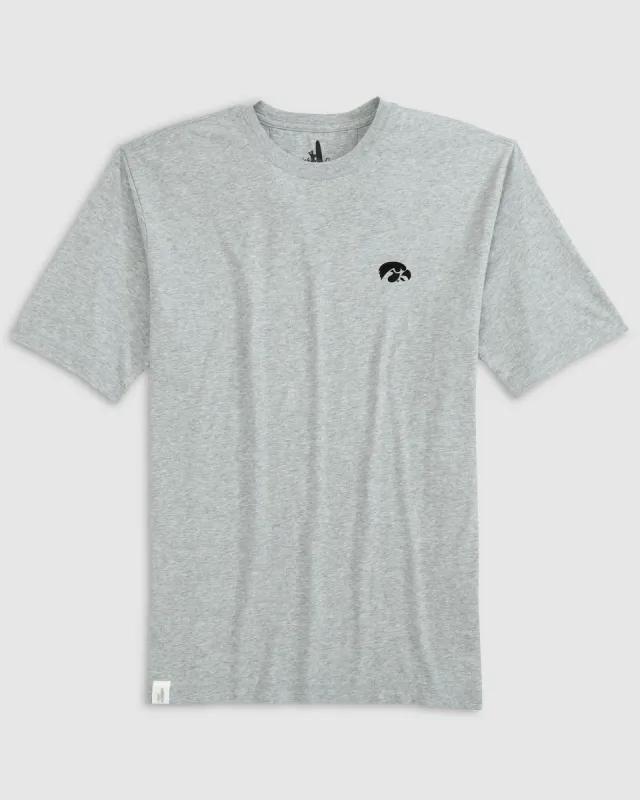 Iowa Heathered Spencer Cotton T-Shirt sold by Johnnie-O