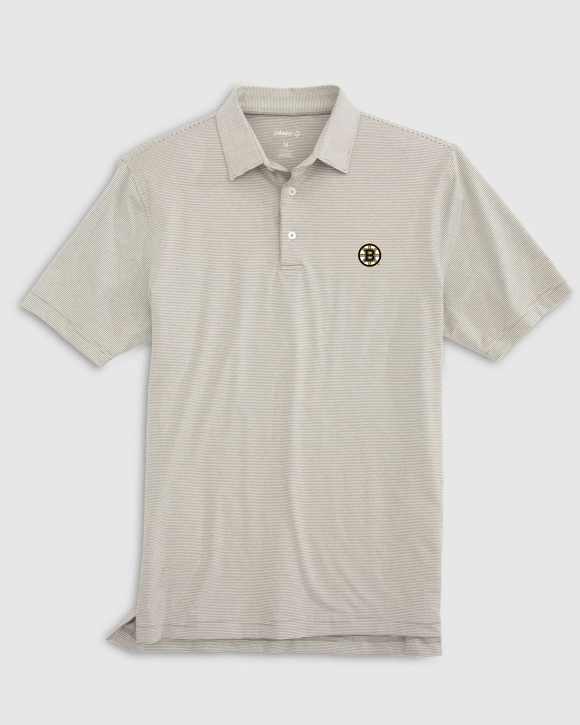 Boston Bruins Lyndonn Striped Jersey Performance Polo sold by Johnnie-O
