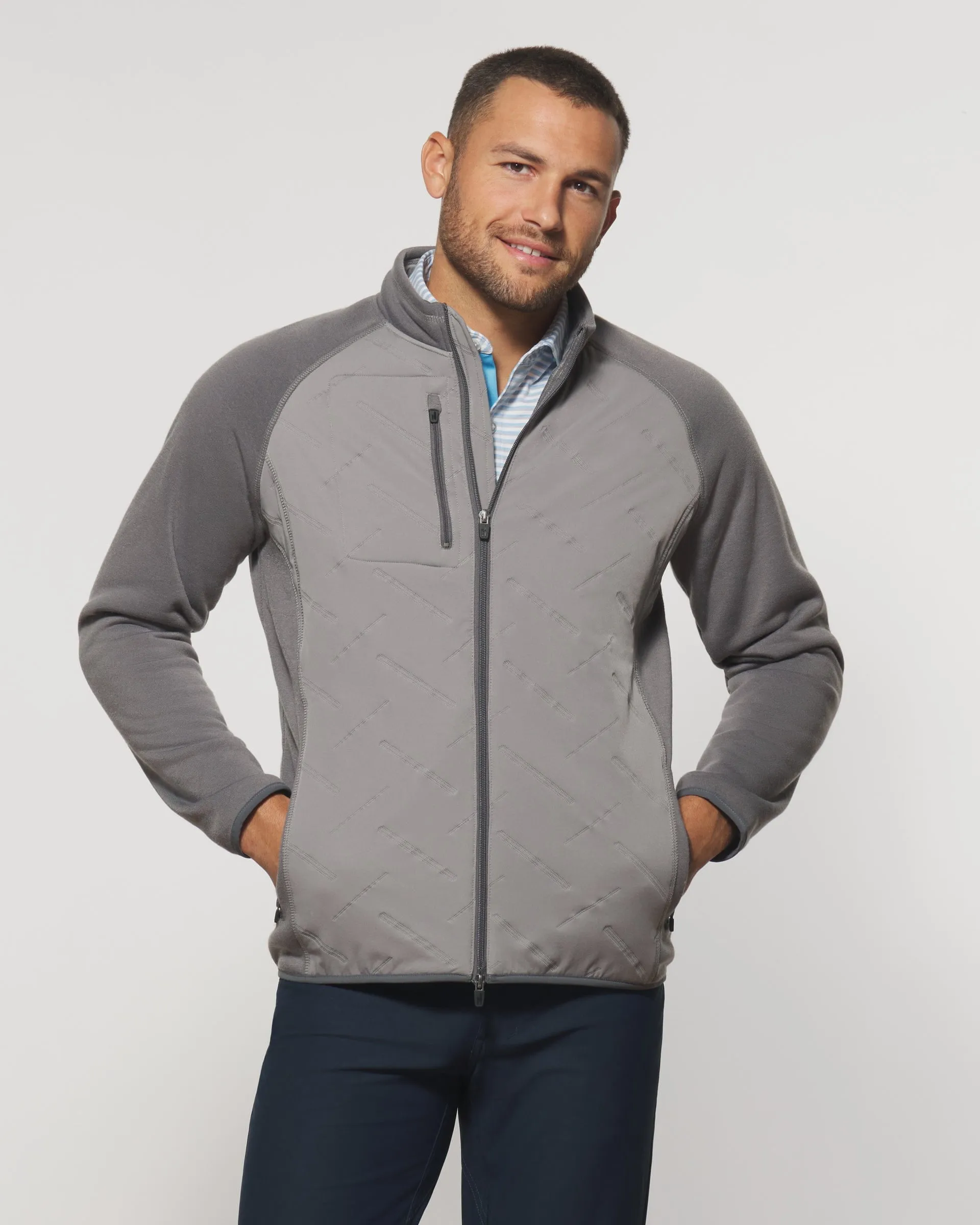 Mario Mixed Media Jacket sold by Johnnie-O