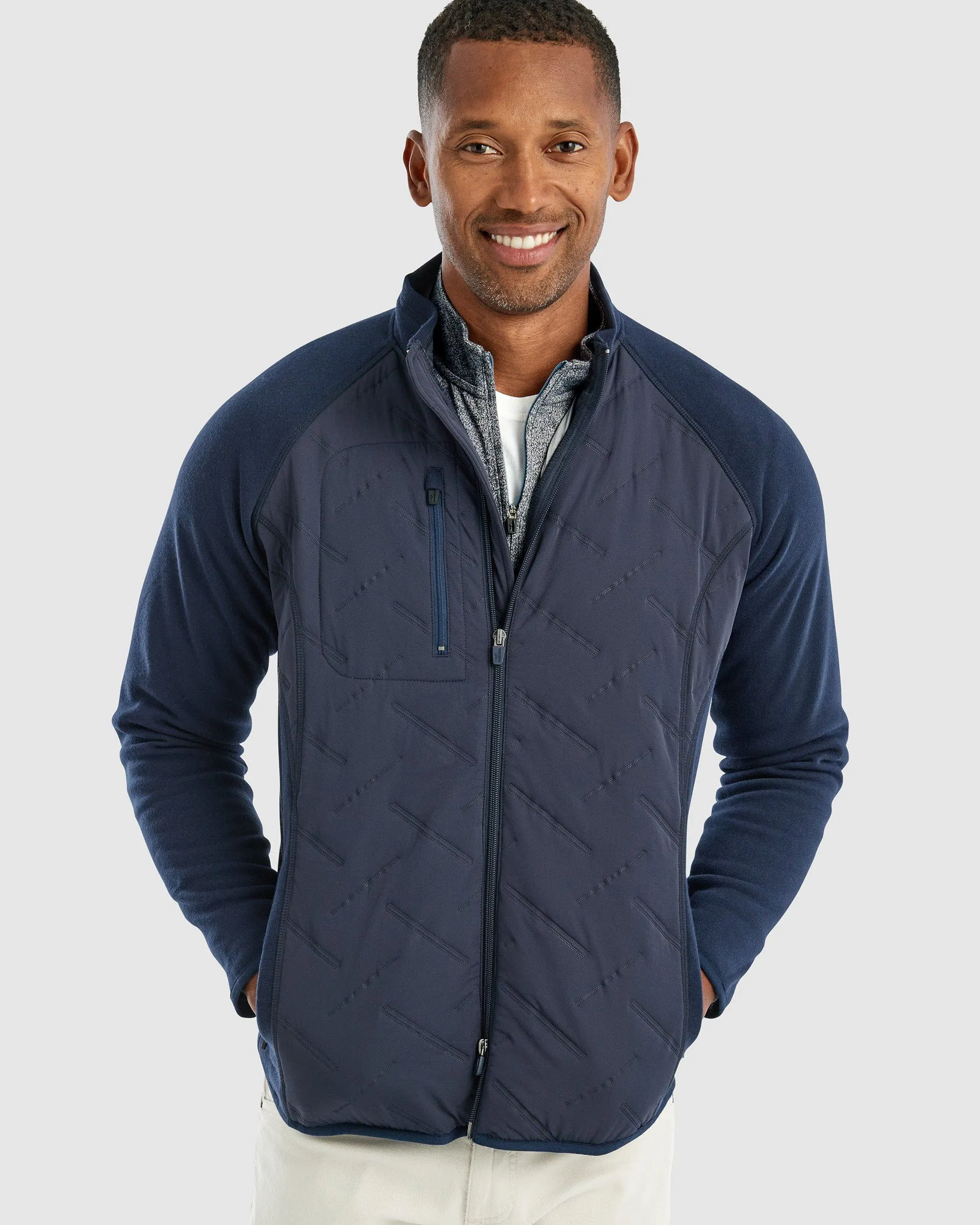 Mario Mixed Media Jacket sold by Johnnie-O product image thumbnail 4