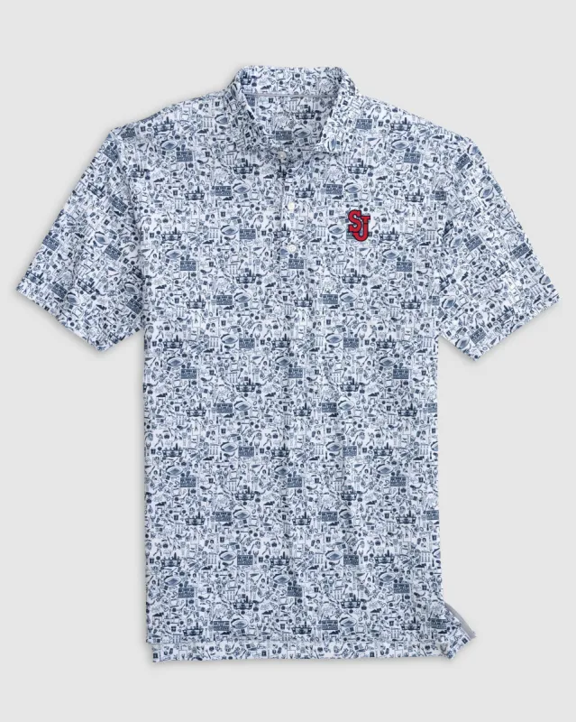 St. John's Tailgater Printed Jersey Performance Polo made by Johnnie-O