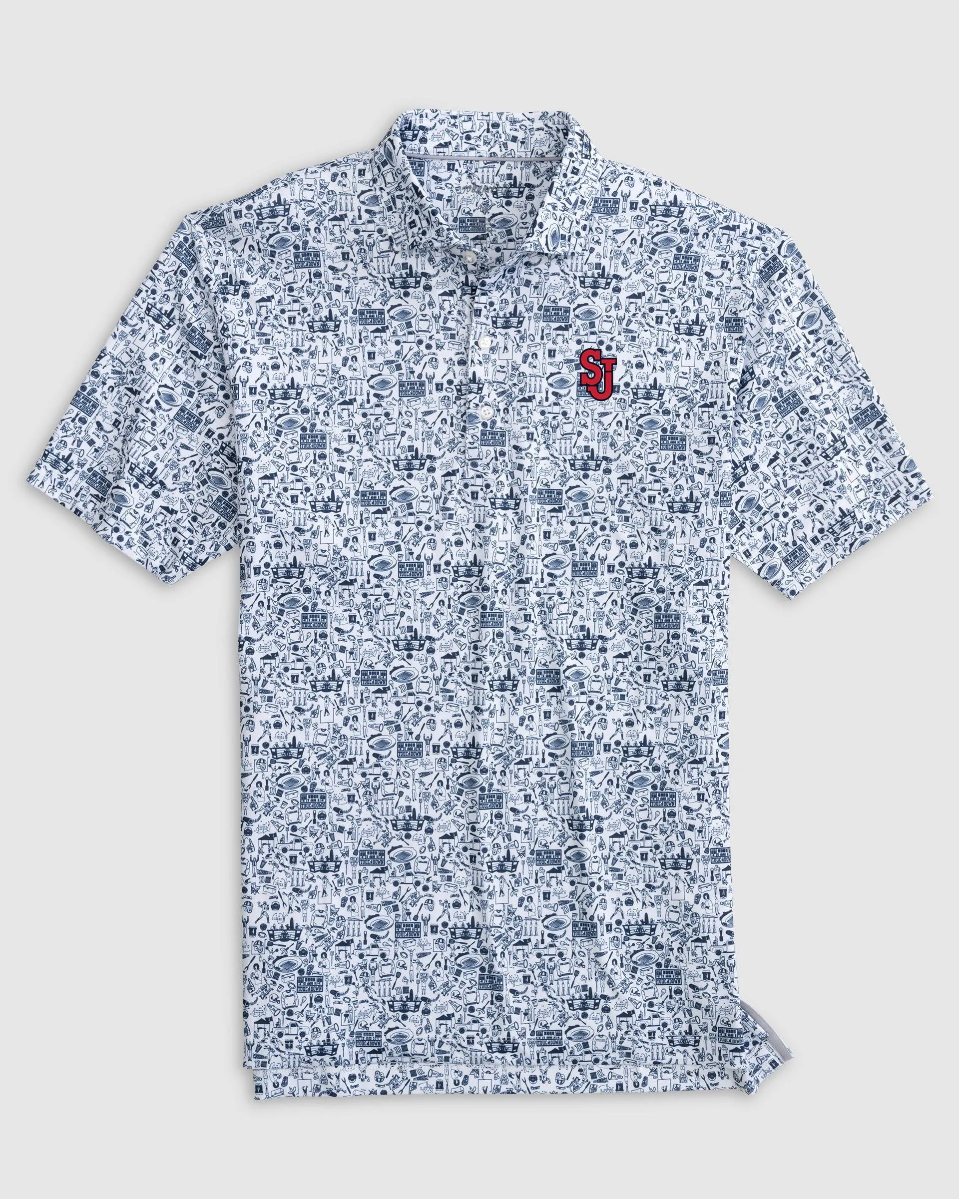 St. John's Tailgater Printed Jersey Performance Polo sold by Johnnie-O