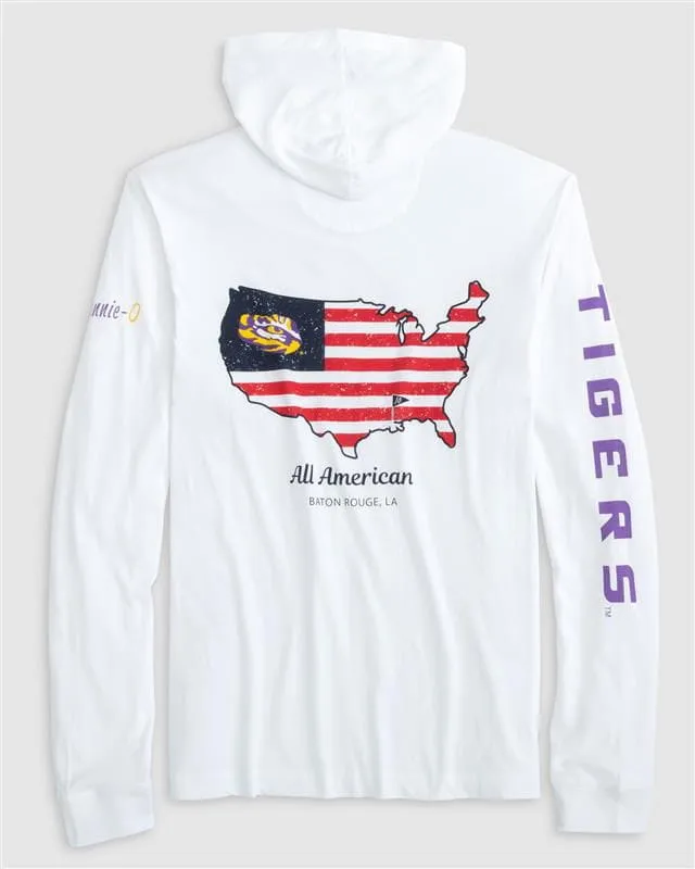 LSU Edison T-Shirt Hoodie - Tiger Eye Logo sold by Johnnie-O product image thumbnail 2