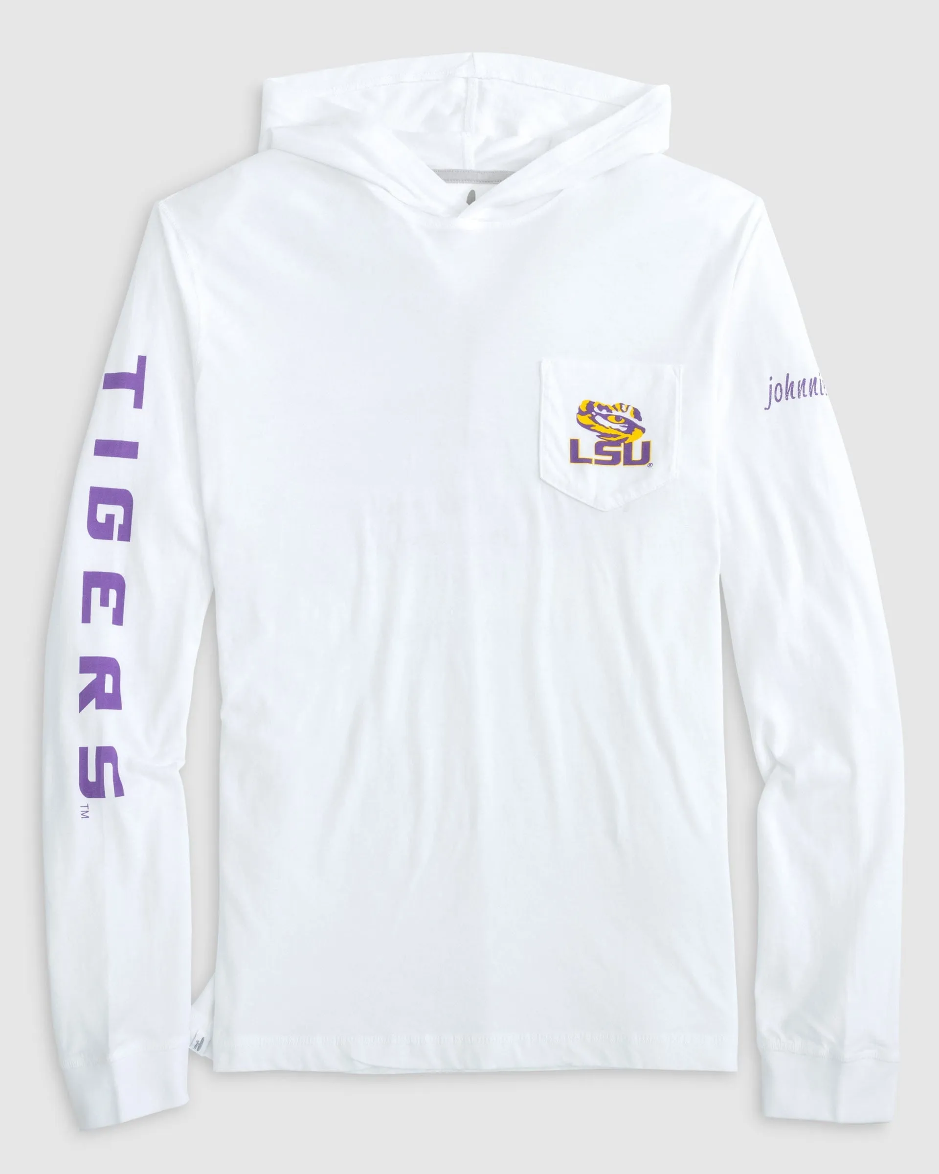 LSU Edison T-Shirt Hoodie - Tiger Eye Logo sold by Johnnie-O