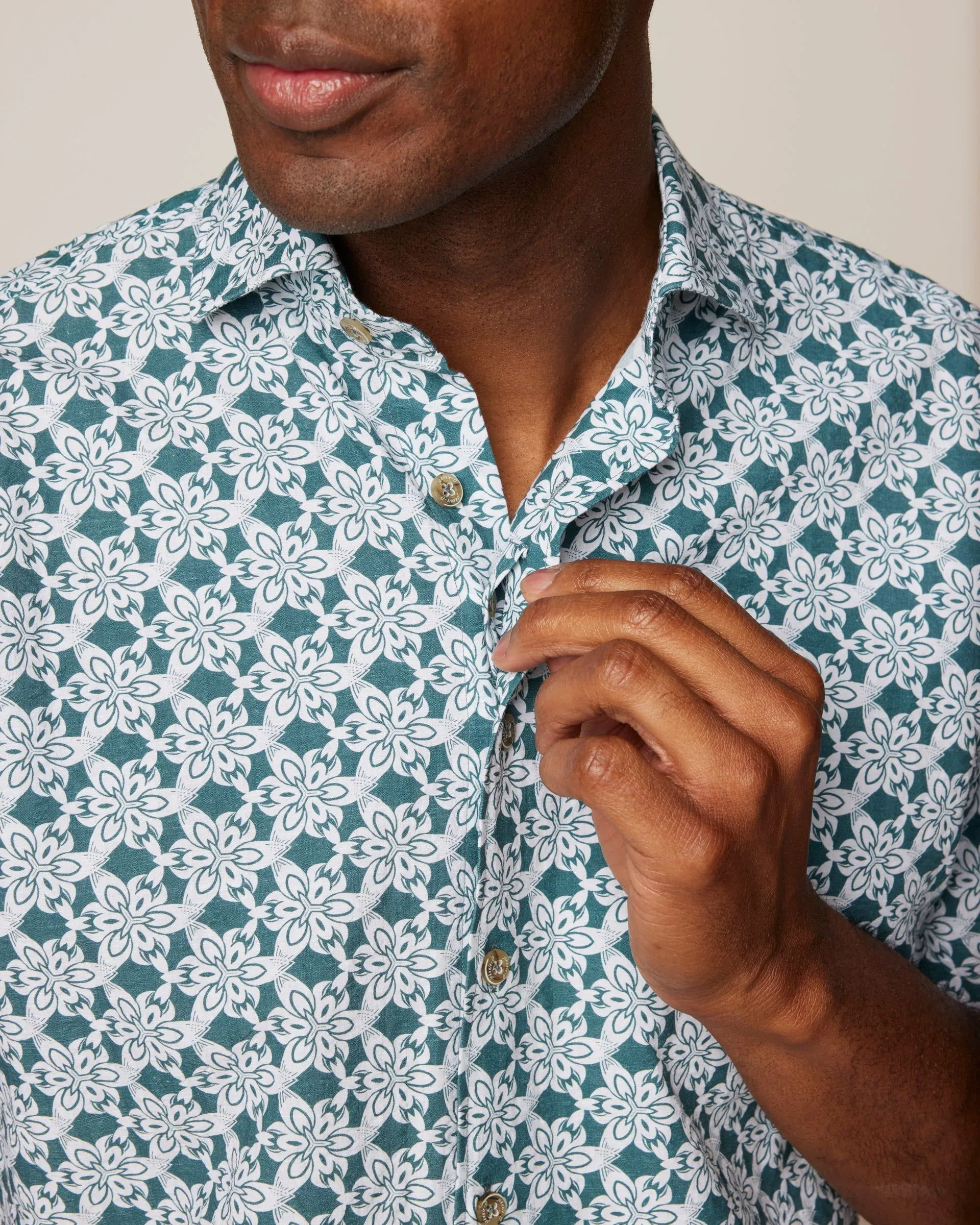 Luis Printed Button Up Shirt sold by Johnnie-O product image thumbnail 2