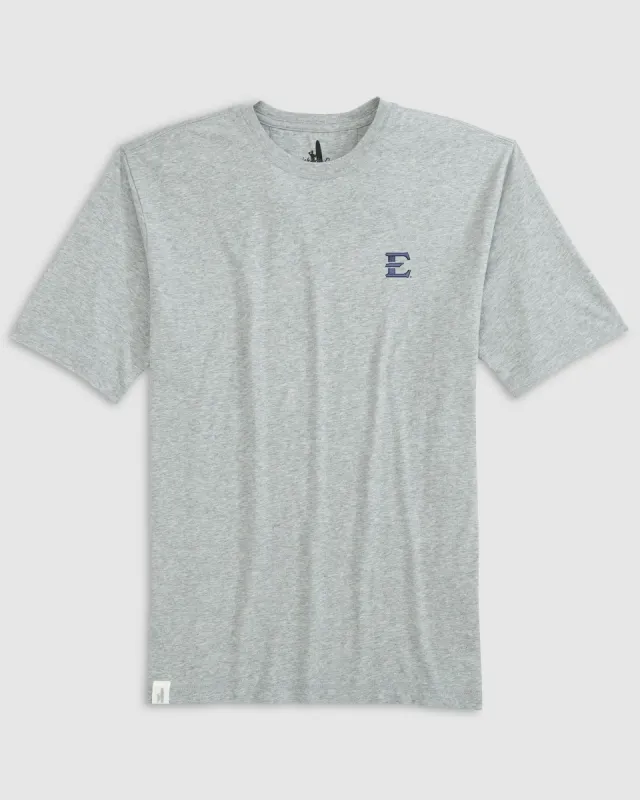 East Tennessee State Heathered Spencer Cotton T-Shirt sold by Johnnie-O