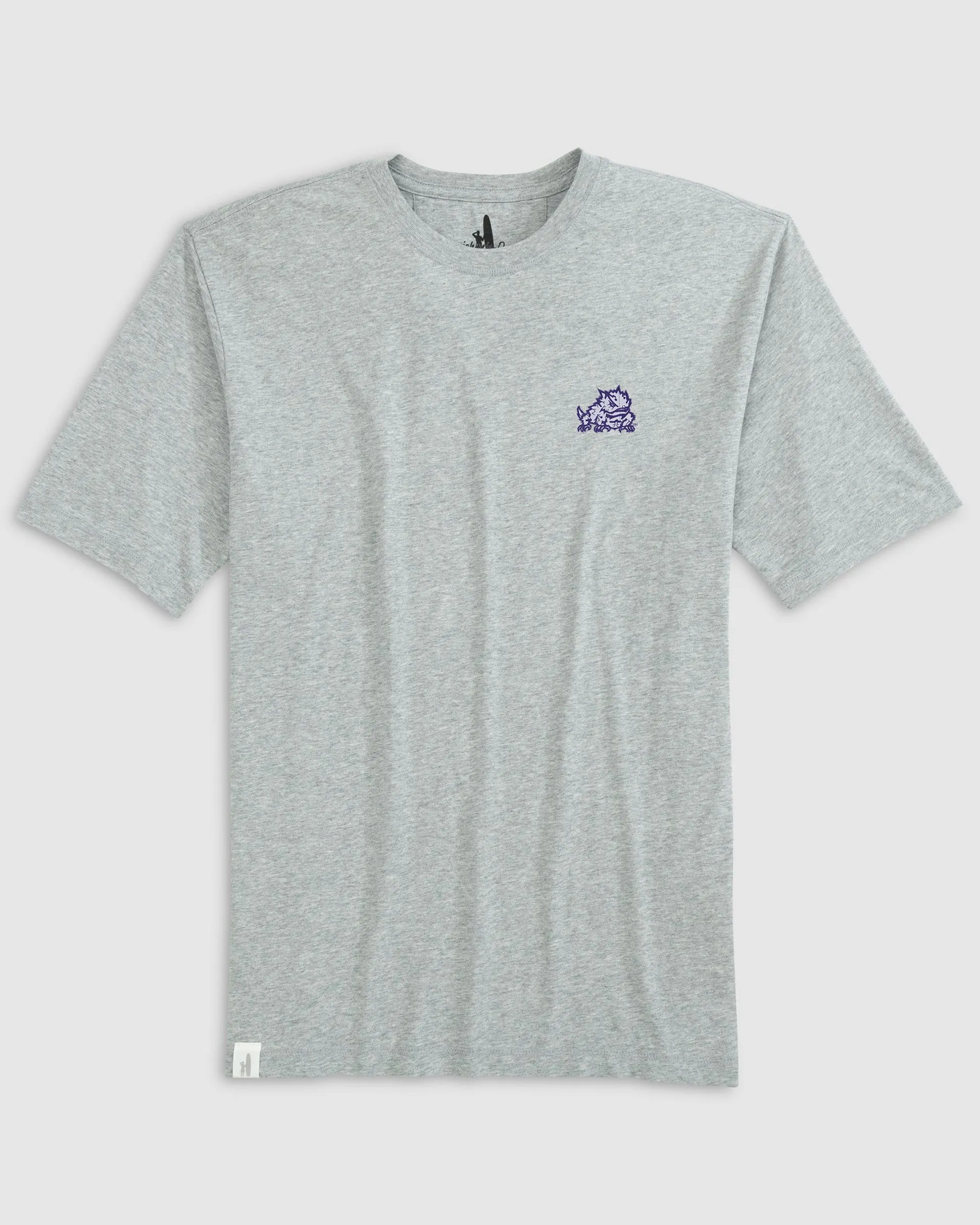 Texas Christian Heathered Spencer Cotton T-Shirt sold by Johnnie-O