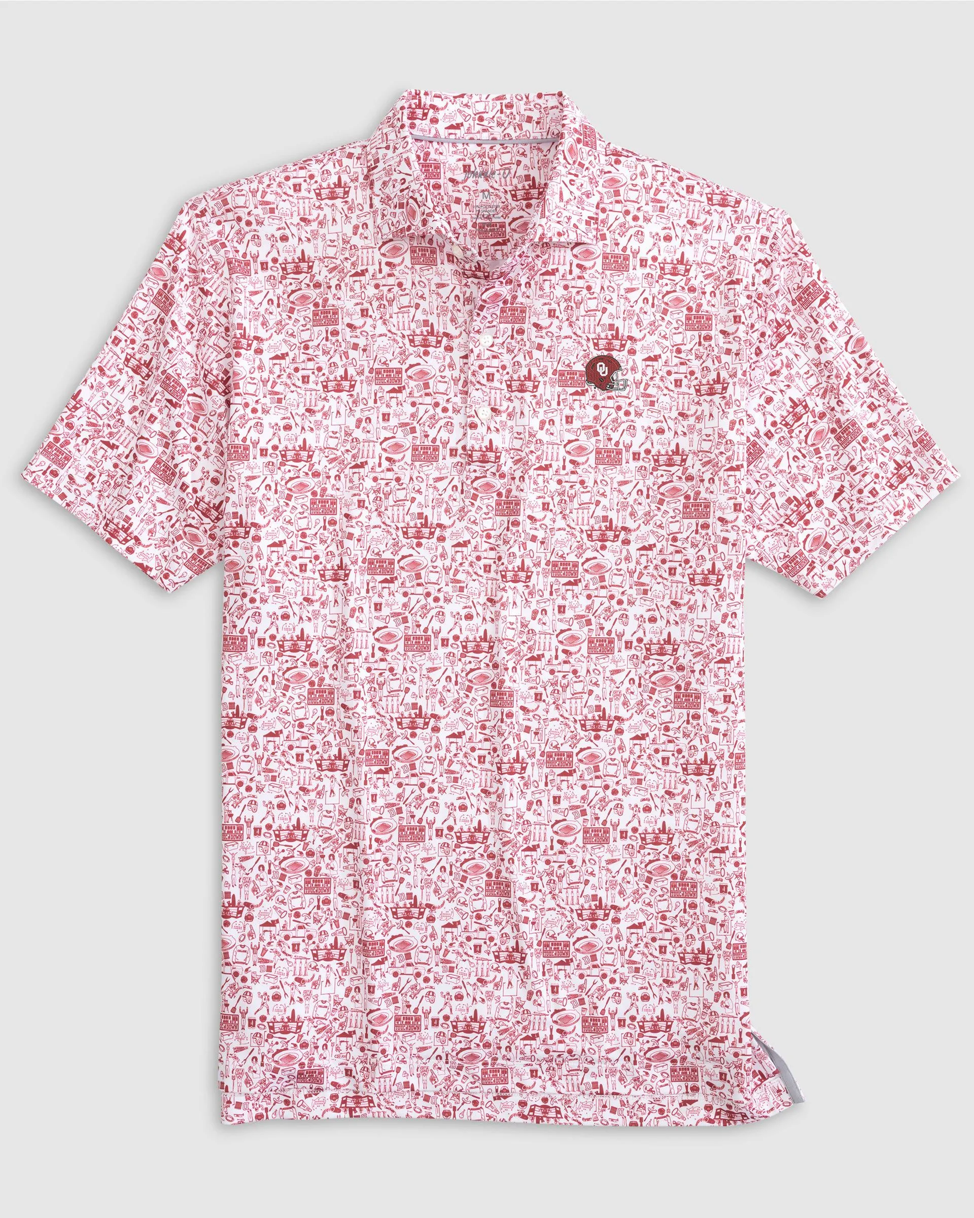 Oklahoma Tailgater Printed Jersey Performance Polo - Helmet Logo sold by Johnnie-O product image thumbnail 2