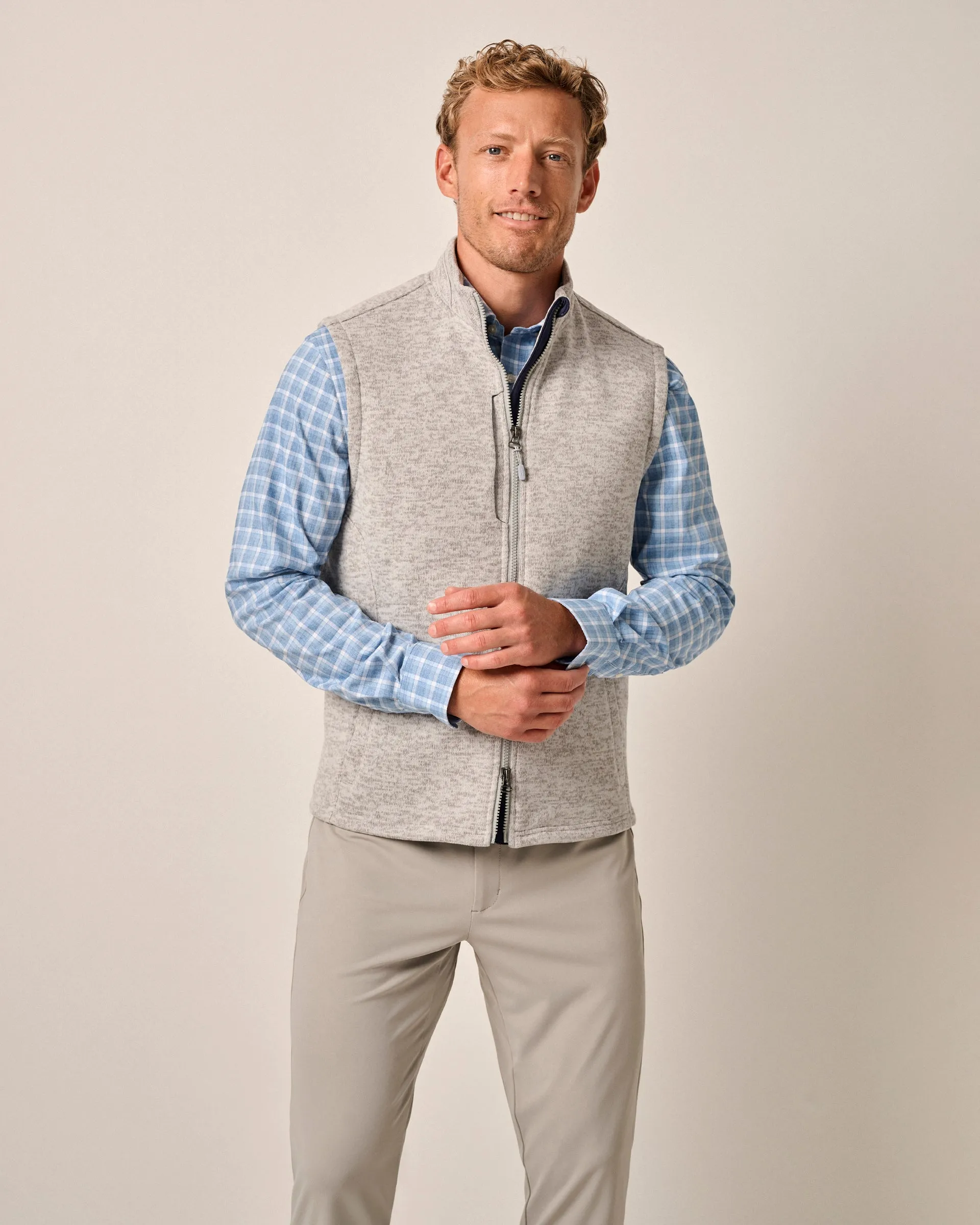 Denalis Double-Zip Fleece Vest sold by Johnnie-O
