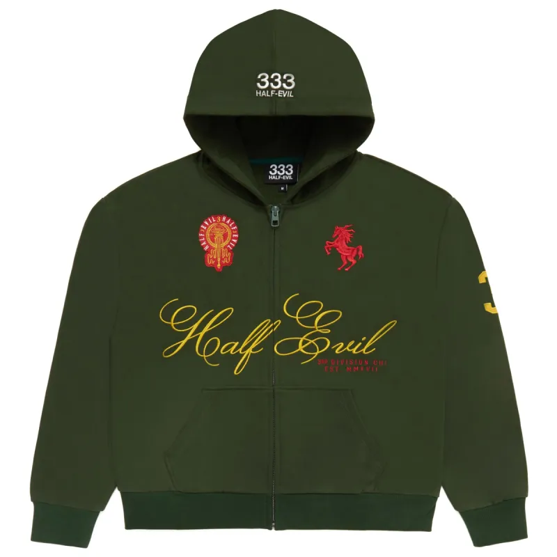 GREEN HORSEPOWER ZIP UP sold by Half Evil