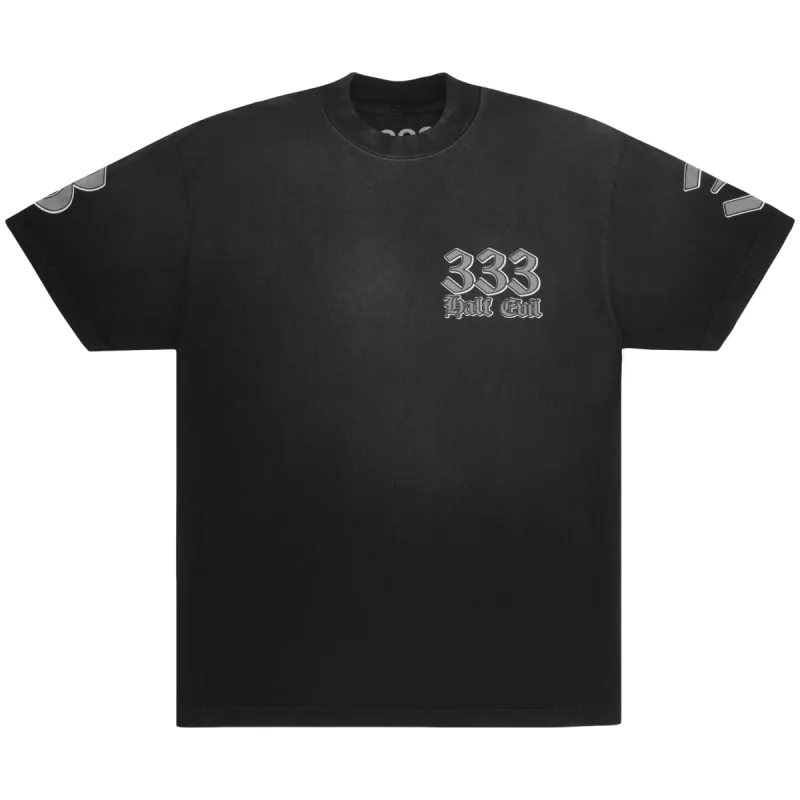 MESH PRINT LOGO TEE VINTAGE BLACK sold by Half Evil