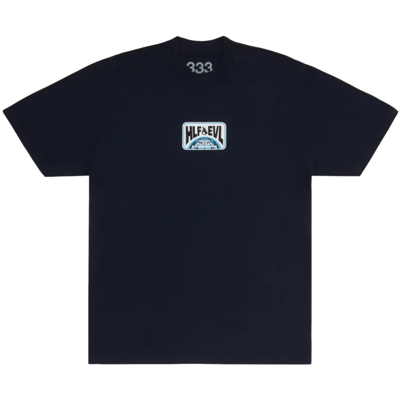 GLOBAL DOMINATION TEE NAVY sold by Half Evil