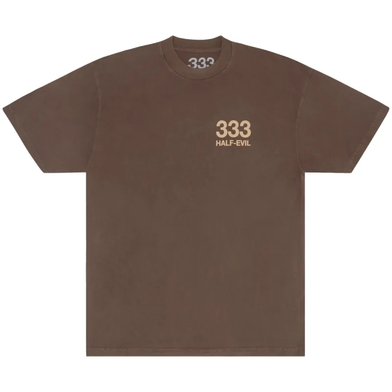 BROWN & CREAM LOGO TEE sold by Half Evil