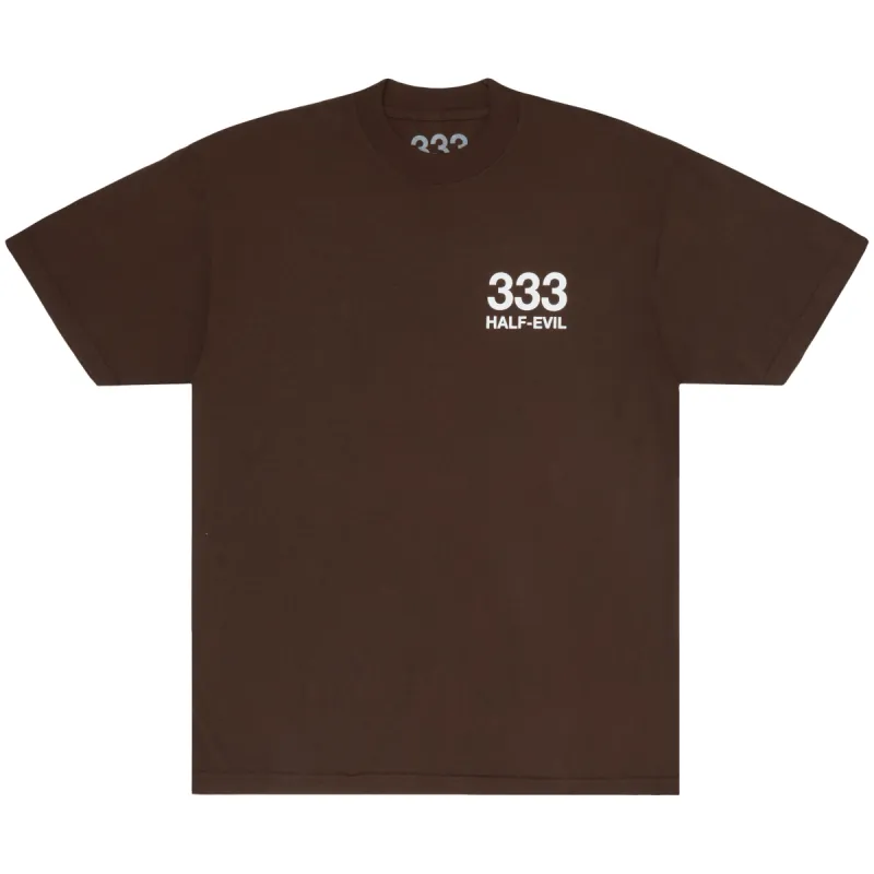 BROWN & WHITE LOGO TEE sold by Half Evil