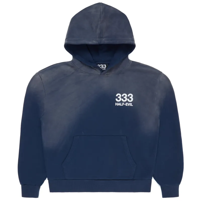 VINTAGE NAVY LOGO HOODIE sold by Half Evil