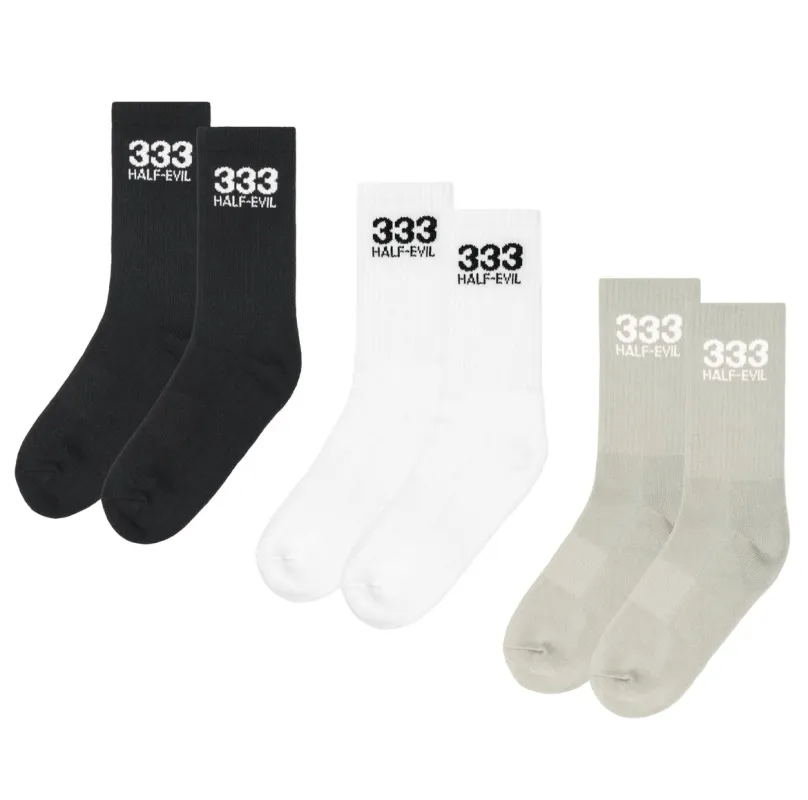 CLASSIC LOGO SOCK 3 PACK sold by Half Evil