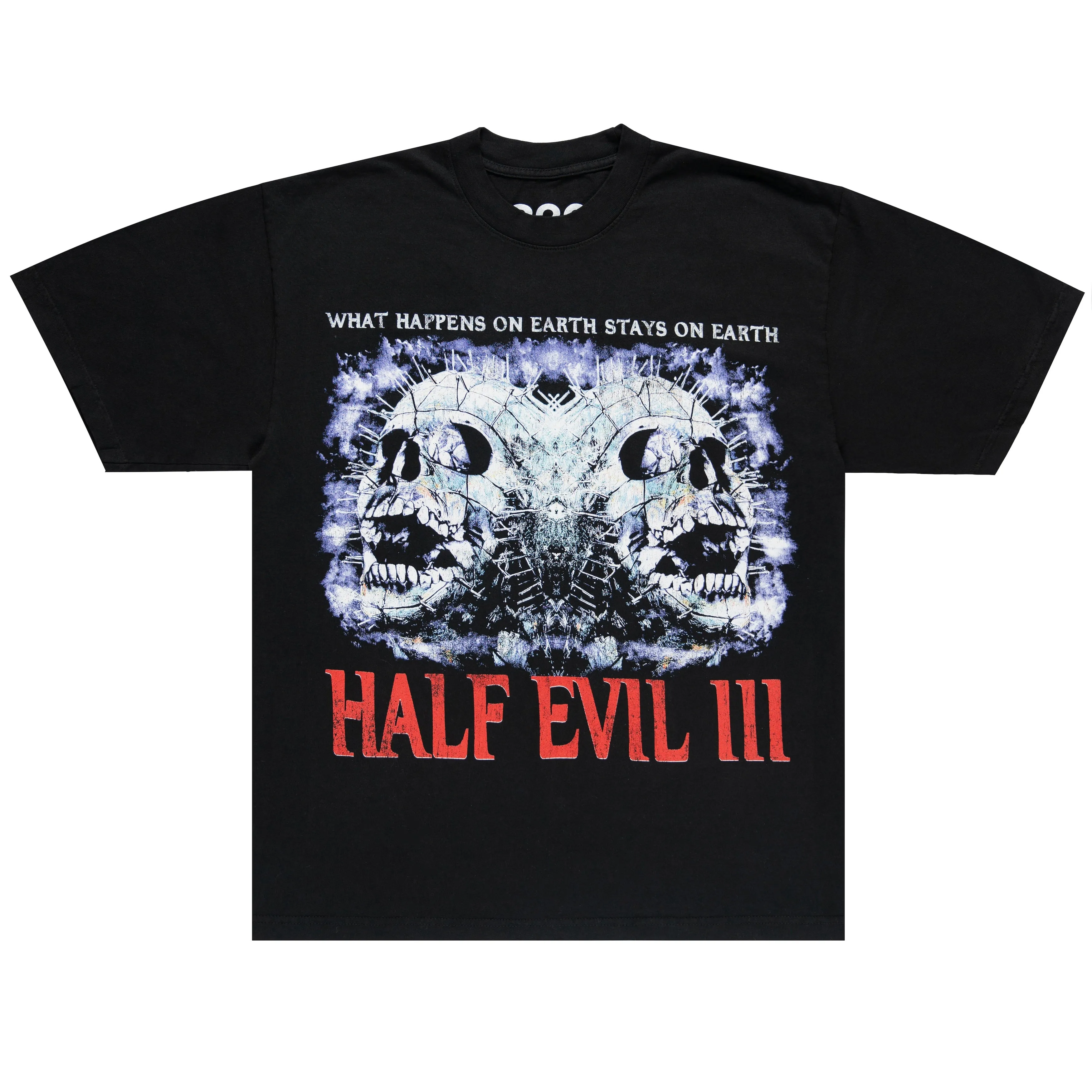 WHAT HAPPENS ON EARTH TEE sold by Half Evil