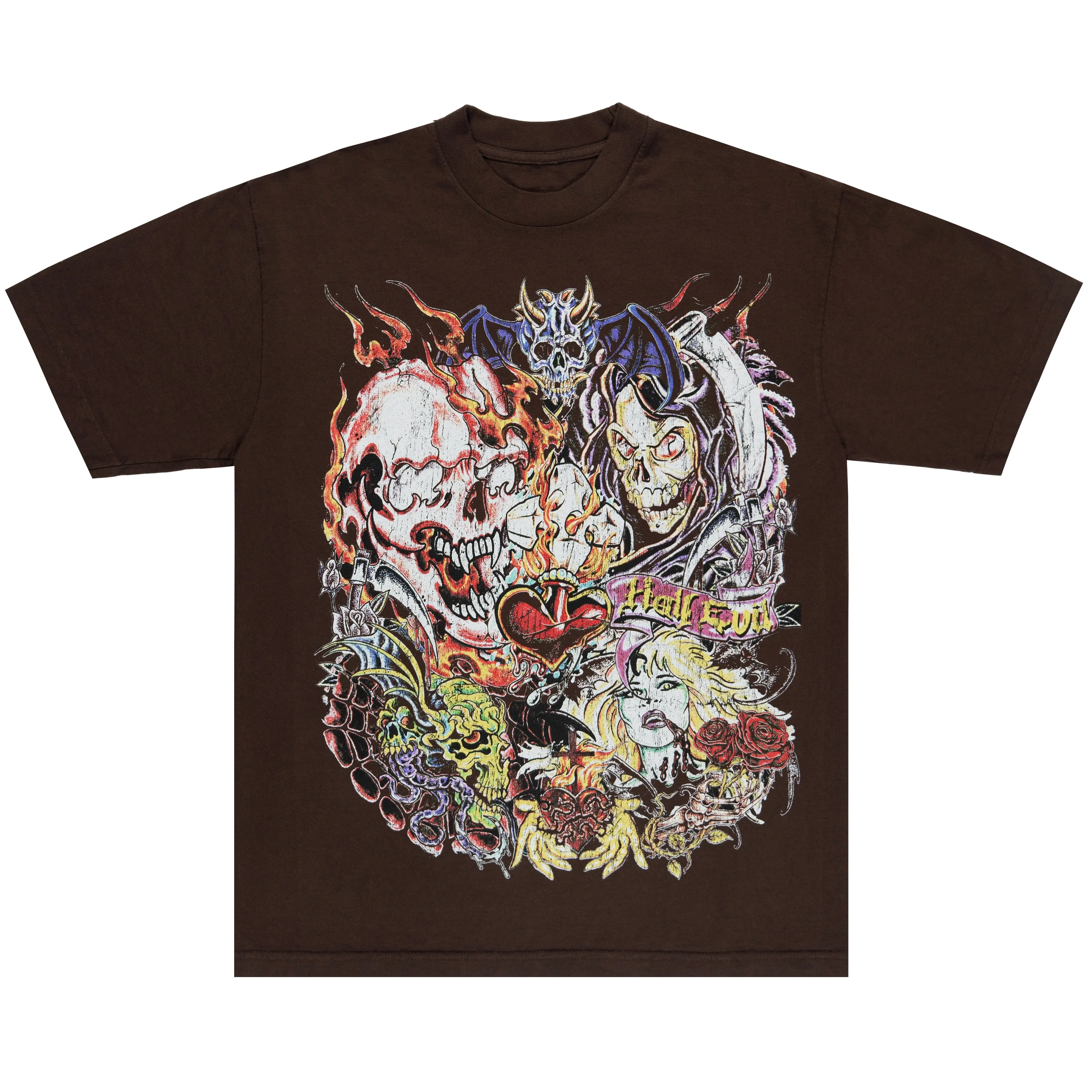 EVILVERSE TEE BROWN sold by Half Evil