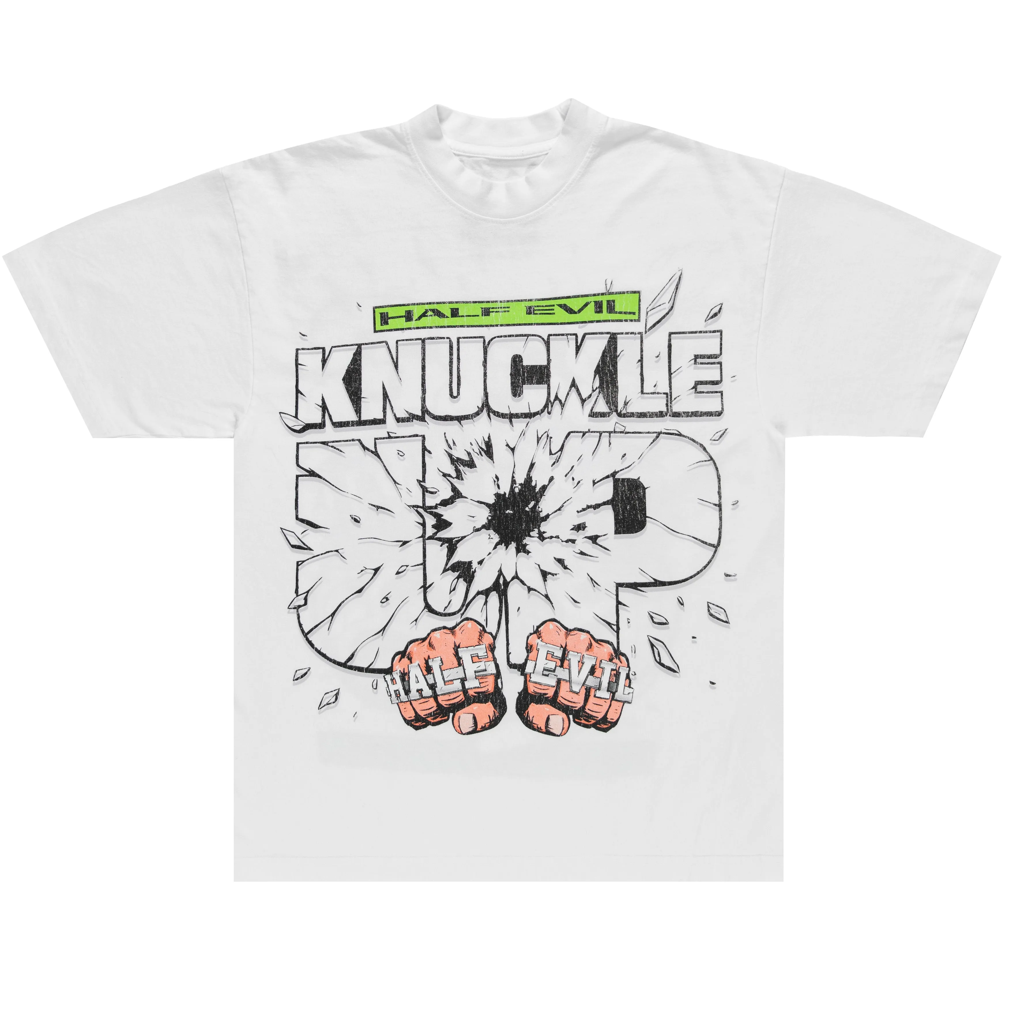 WHITE KNUCKLE UP TEE sold by Half Evil
