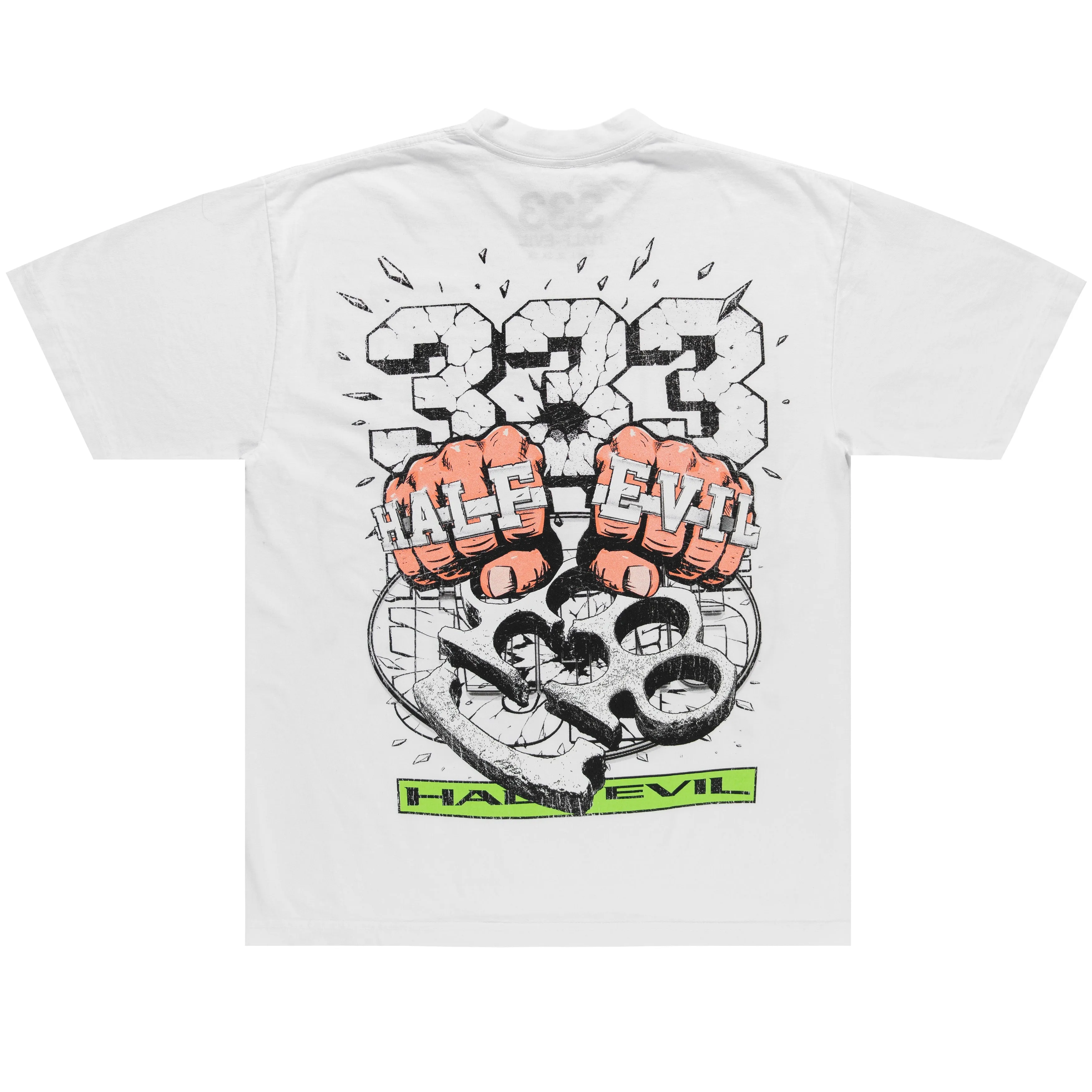 WHITE KNUCKLE UP TEE sold by Half Evil product image thumbnail 2