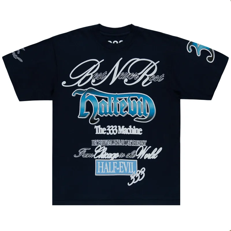 NAVY BEST NEVER REST TEE sold by Half Evil