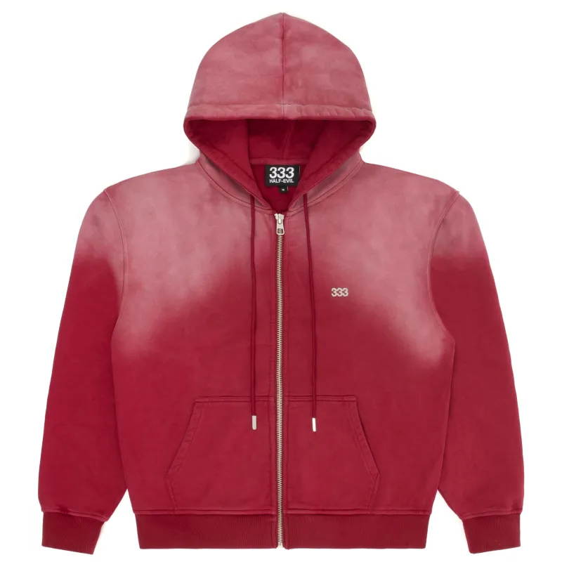 RED WASHED METAL RIVET HOODIE sold by Half Evil