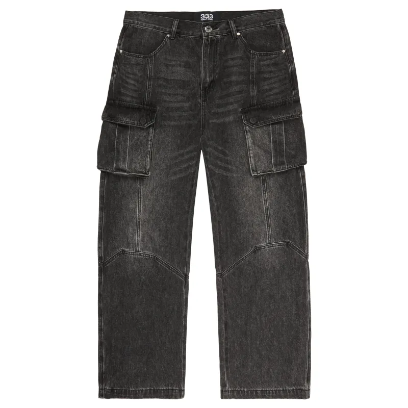 BLACK CARGO DENIM sold by Half Evil